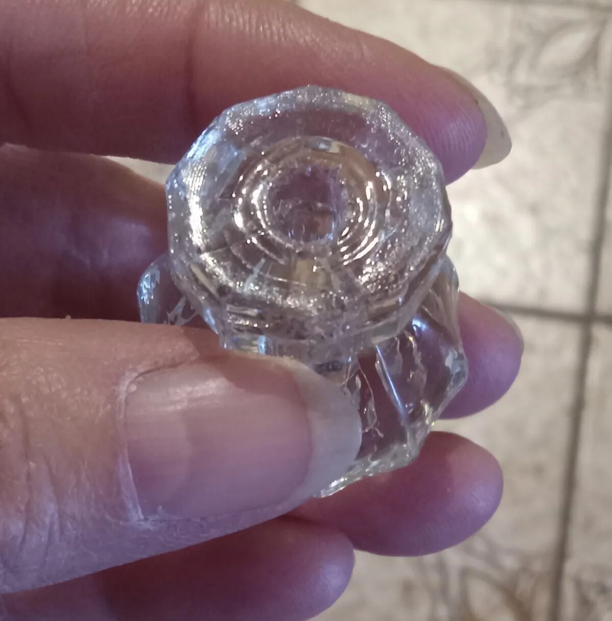 Set 15 Drawer Knobs Antique Clear Crystal Glass Dresser Cabinet Pulls Hardware