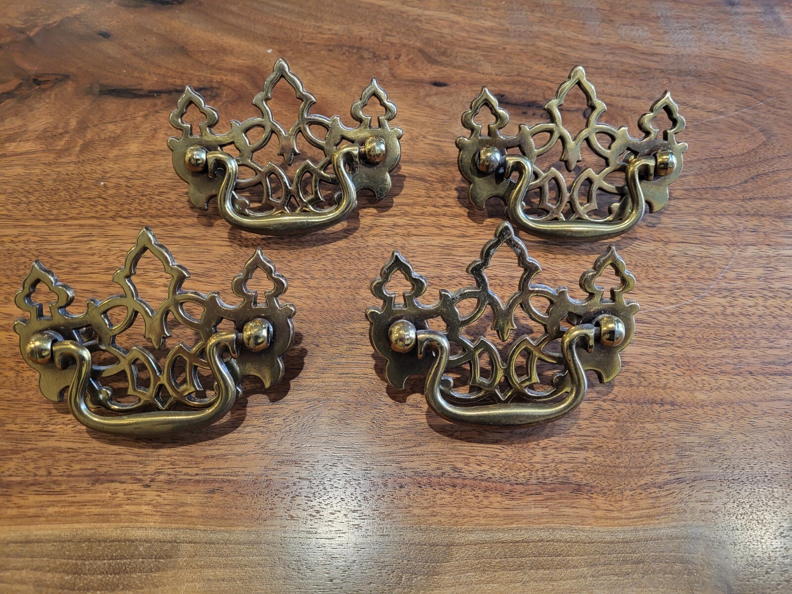 (36 Avail) Lot 4 Keeler Brass Drawer Pull Drop Bail Handle Chippendale KBC 8310