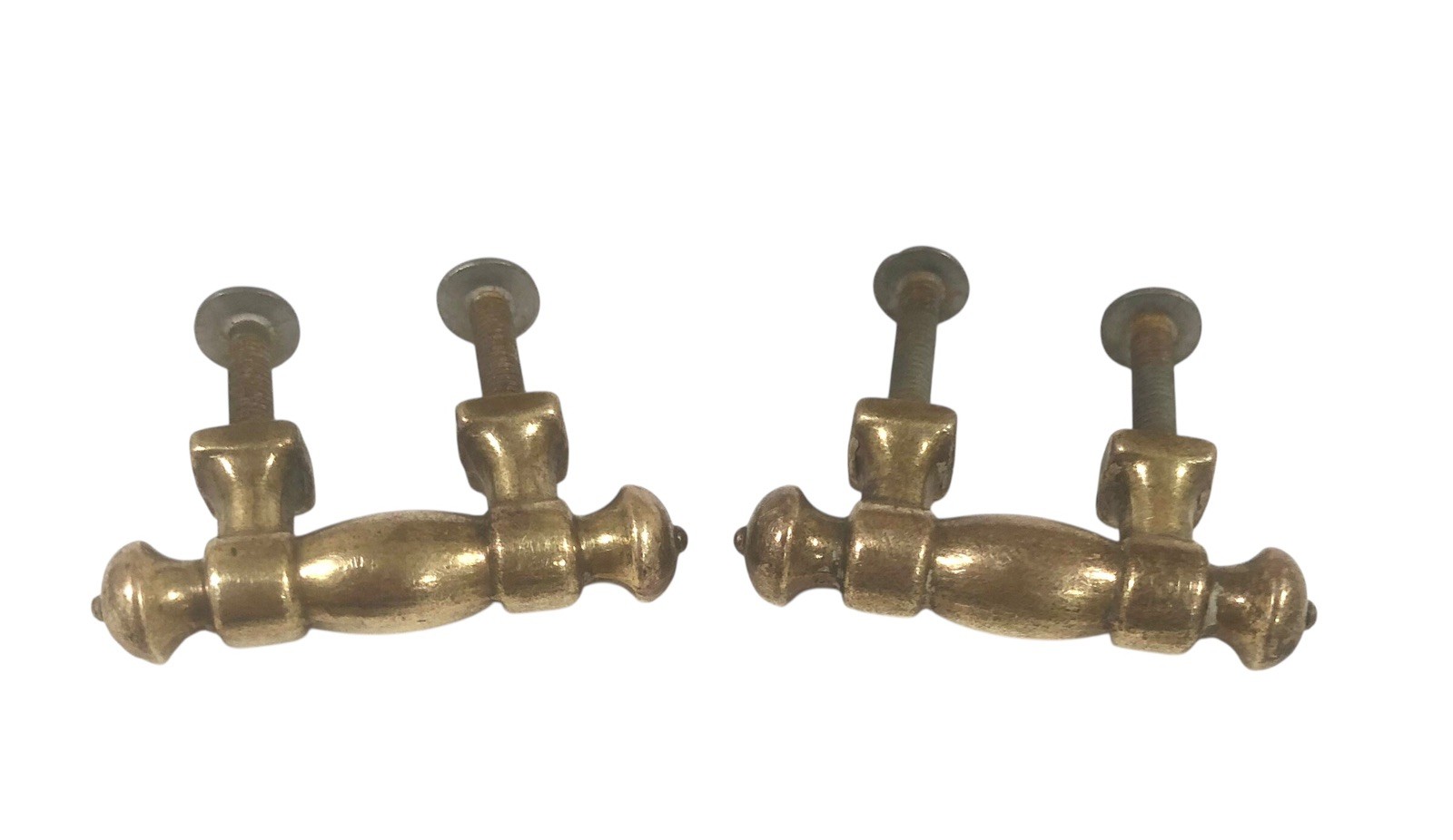 Vintage Drexel Esperanto MCM Dresser Brass Gold Door Pulls Set Of 2 W/ Screws