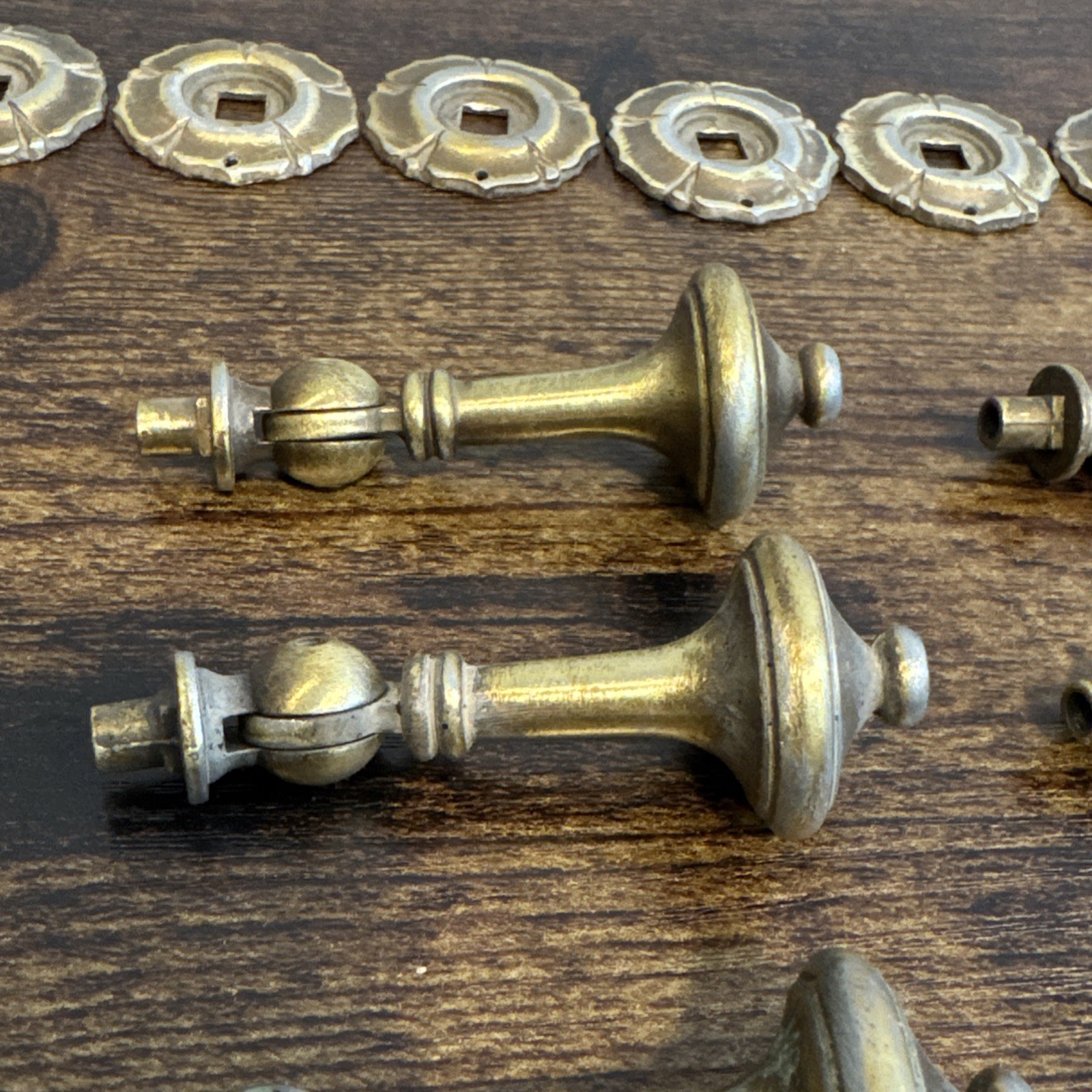 Drexel Esperanto Drawer Pulls (8) Teardrop Dresser Nightstand Backplate Vintage
