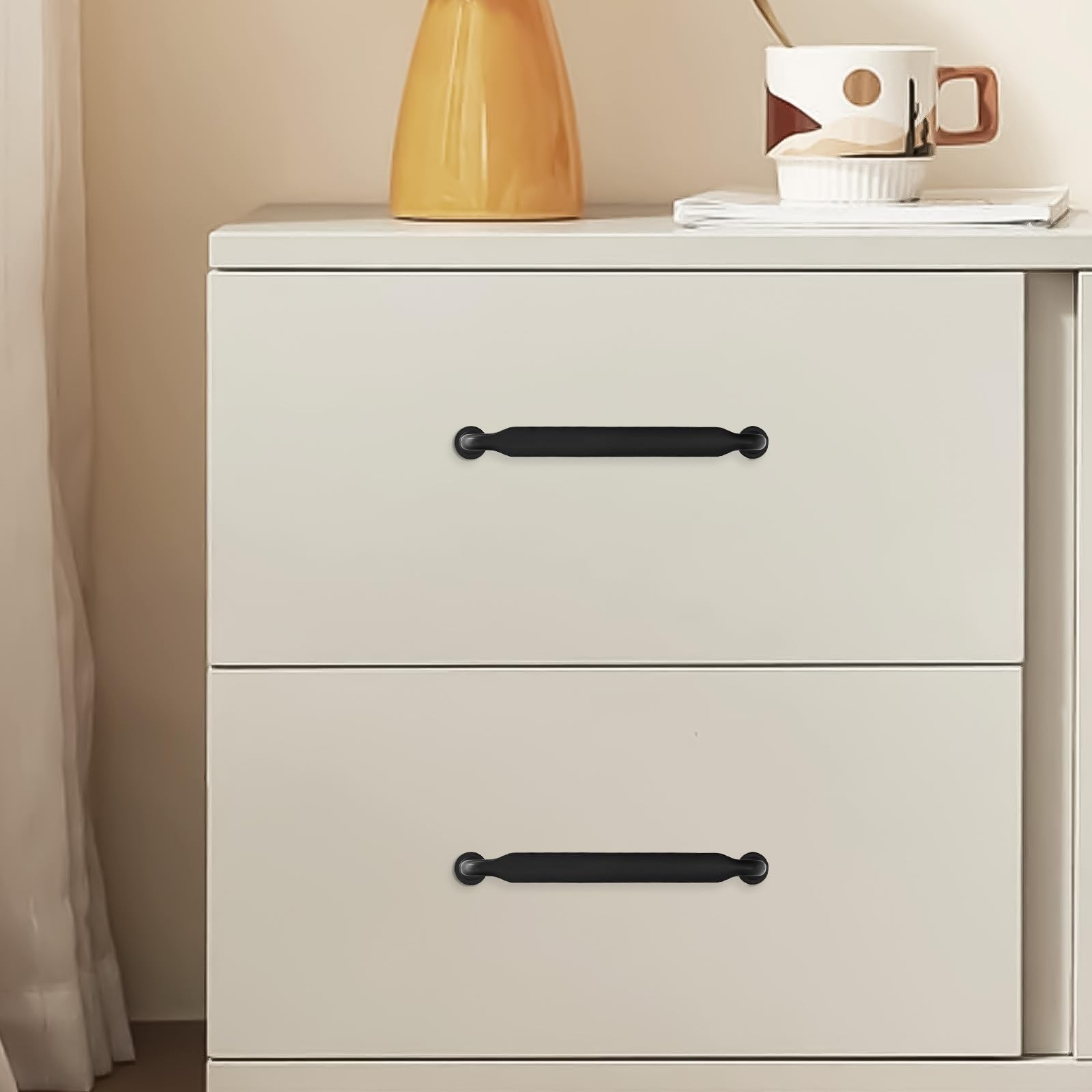 10 Pack Matte Black Cabinet Pulls 5 Inch(128mm) Hole Centers Kitchen Cabinet …