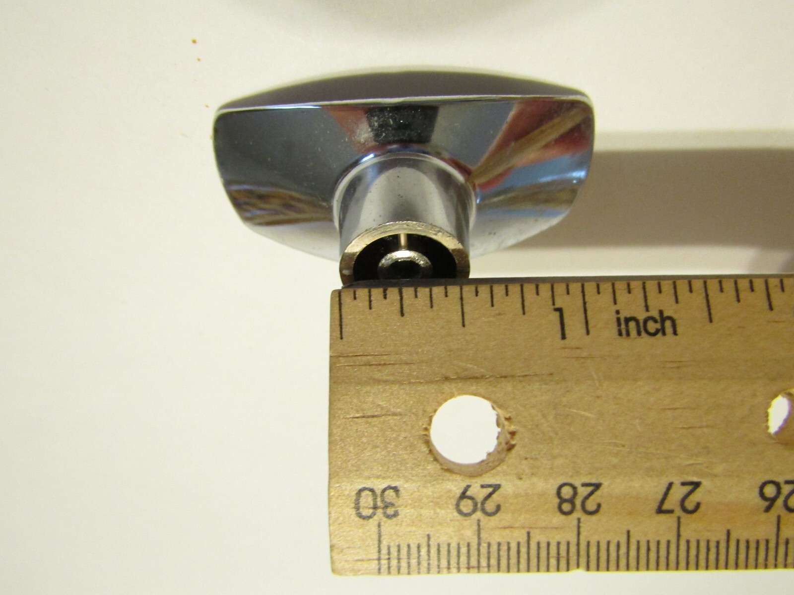Vintage Nos Rectangular Chrome Drawer Knobs 1″ x2″ Concave Cabinet Door Pulls