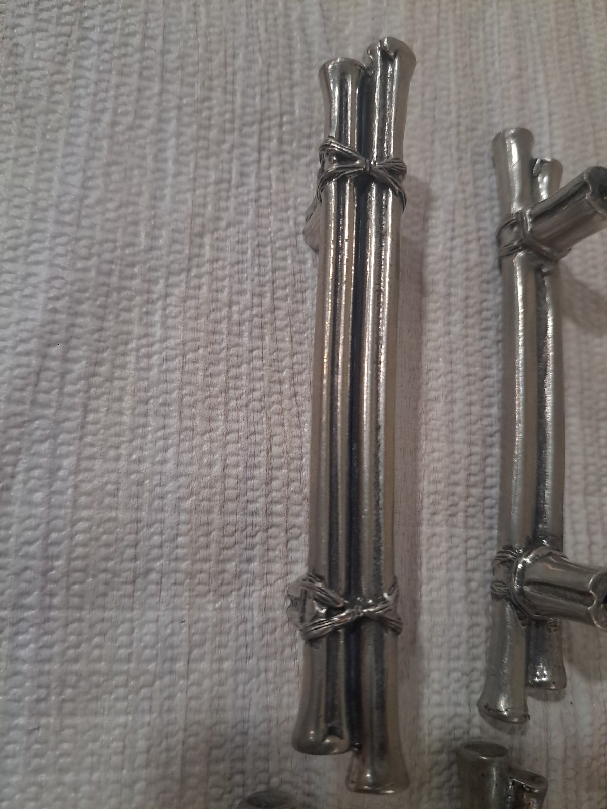 Lot Of 5 DArtefax DHP2-ORB Double Bamboo Pulls. Oil Rub Finish With Brass Insert