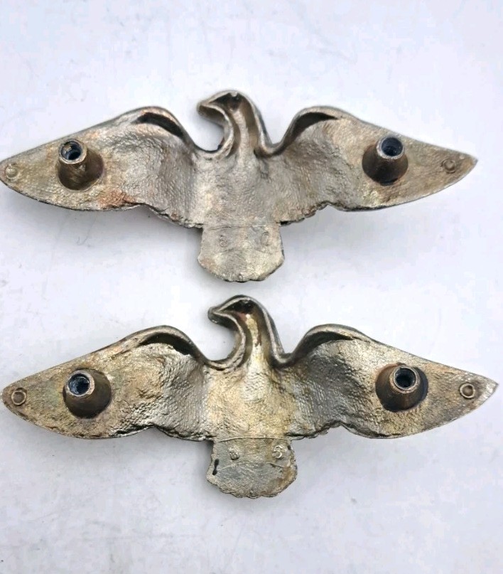 Antique Dresser Drawer Pulls Eagle Cabinet Handles Old Vintage Hardware Set of 2