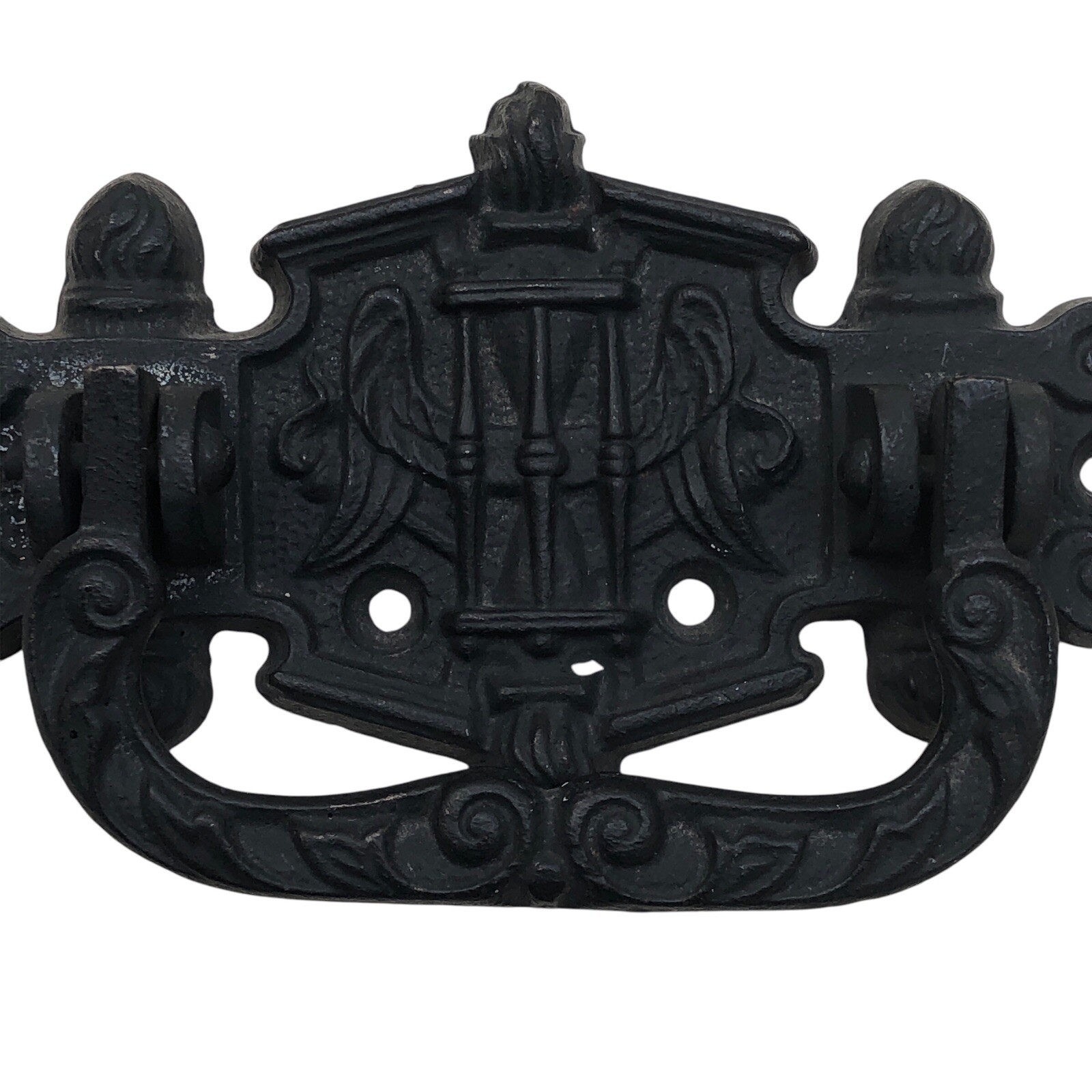 FRENCH DRAWER PULL – Antique Gothic Victorian Cast Iron Eastlake Coffin HEAVY!