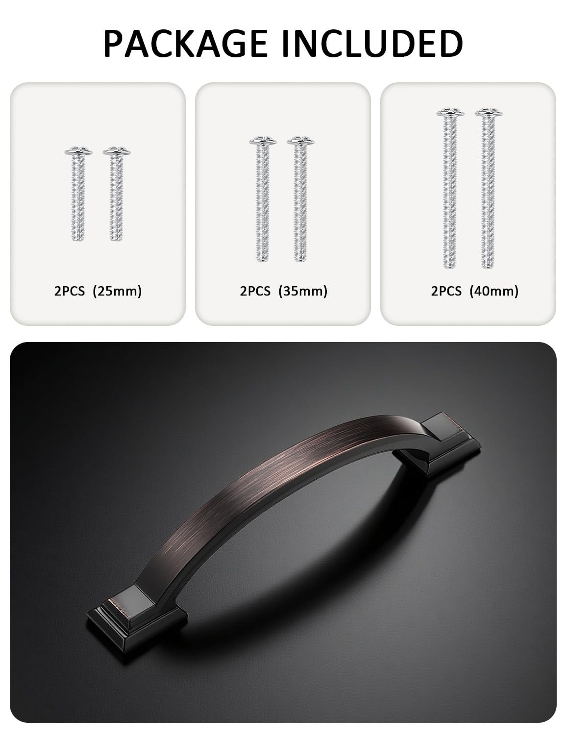 Mengico 10 Pack 3.75 Inch 96Mm Oil Rubbed Bronze Zinc Alloy Cabinet Pulls –