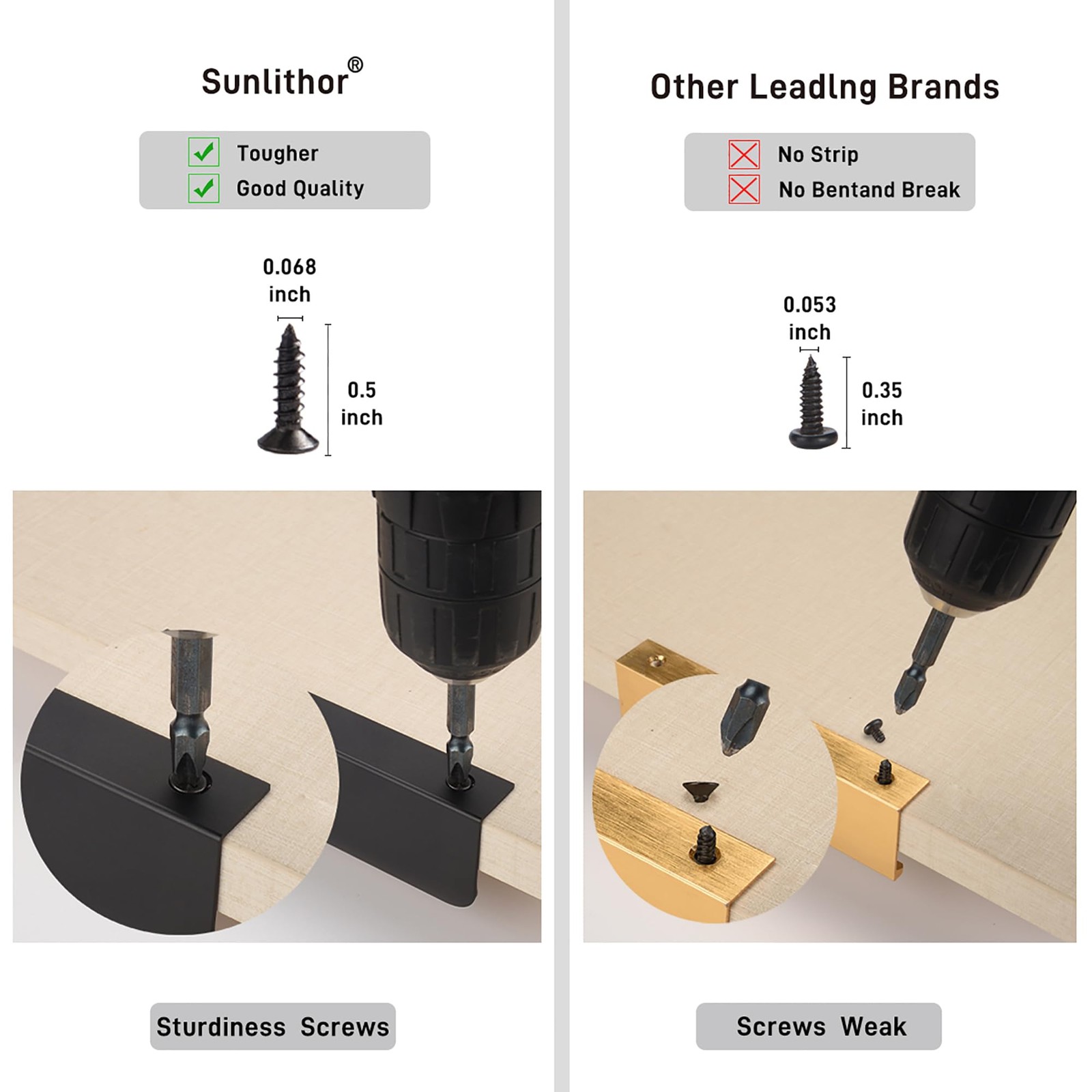 Sunlithor Edge Matt Black Finger Pull For Cabinets Kitchen Concealed Drawer