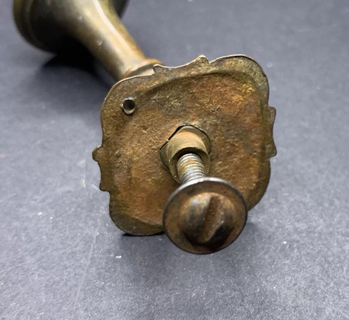 Antique Drexel Esperanto Teardrop Drawer Pull Brass Drop Hinge