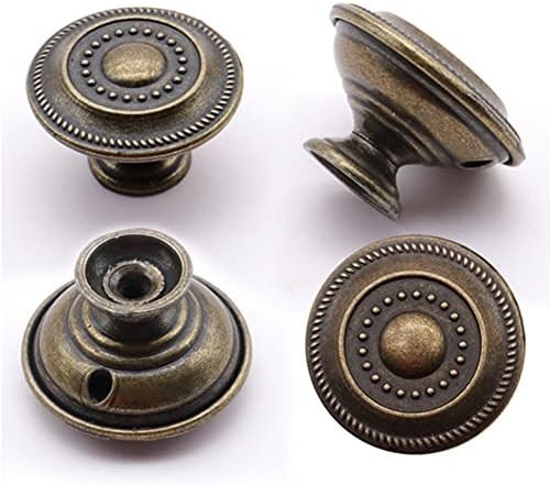 LXZ 6 Pcs Vintage Antique Brass Knobs Handles – Cabinet Drawer Knob Pulls with E
