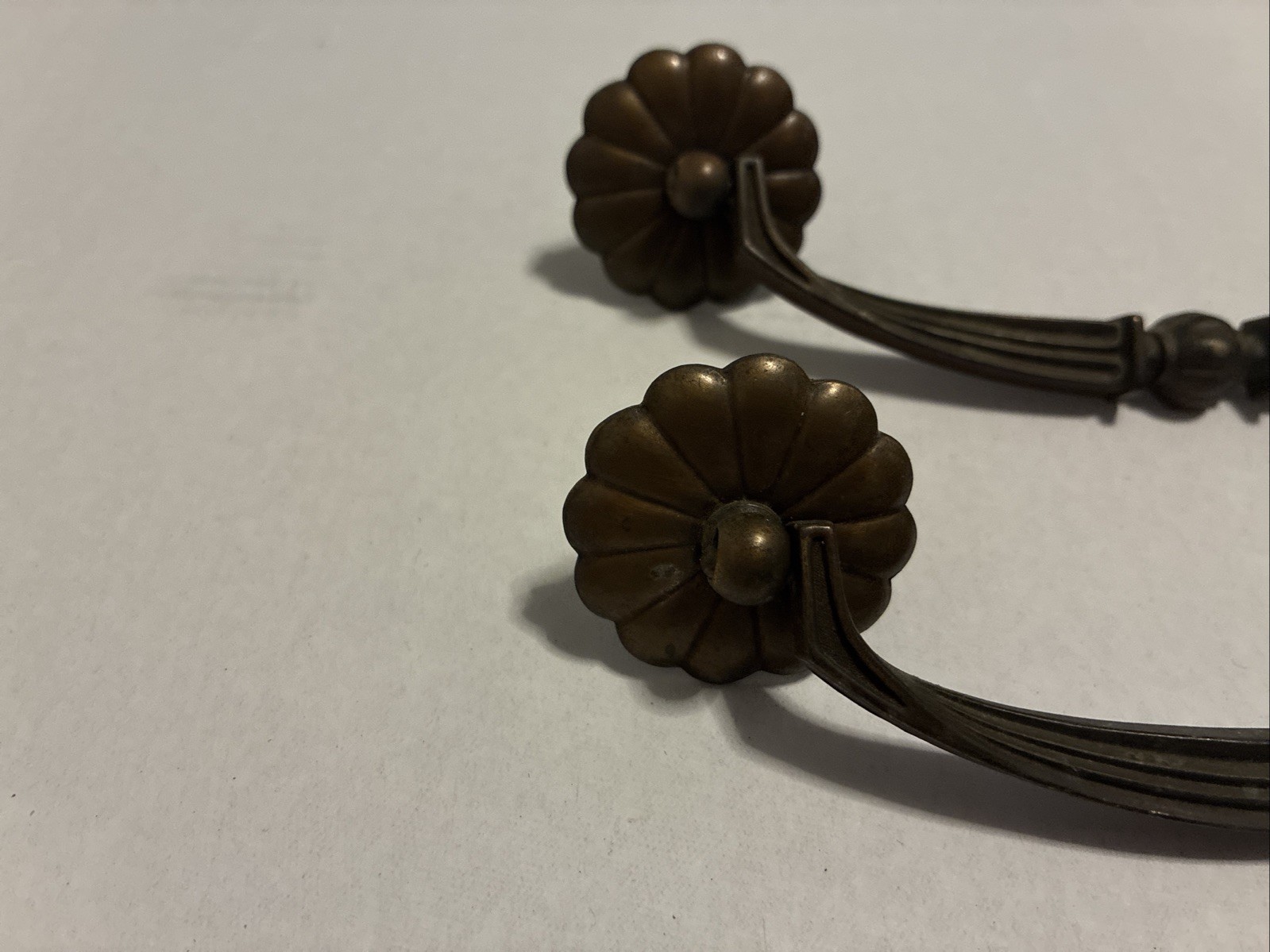 3pcsDrexel Esperanto Drawer Pull Tall Dresser Brass Vintage Drop Bail MCM Handle