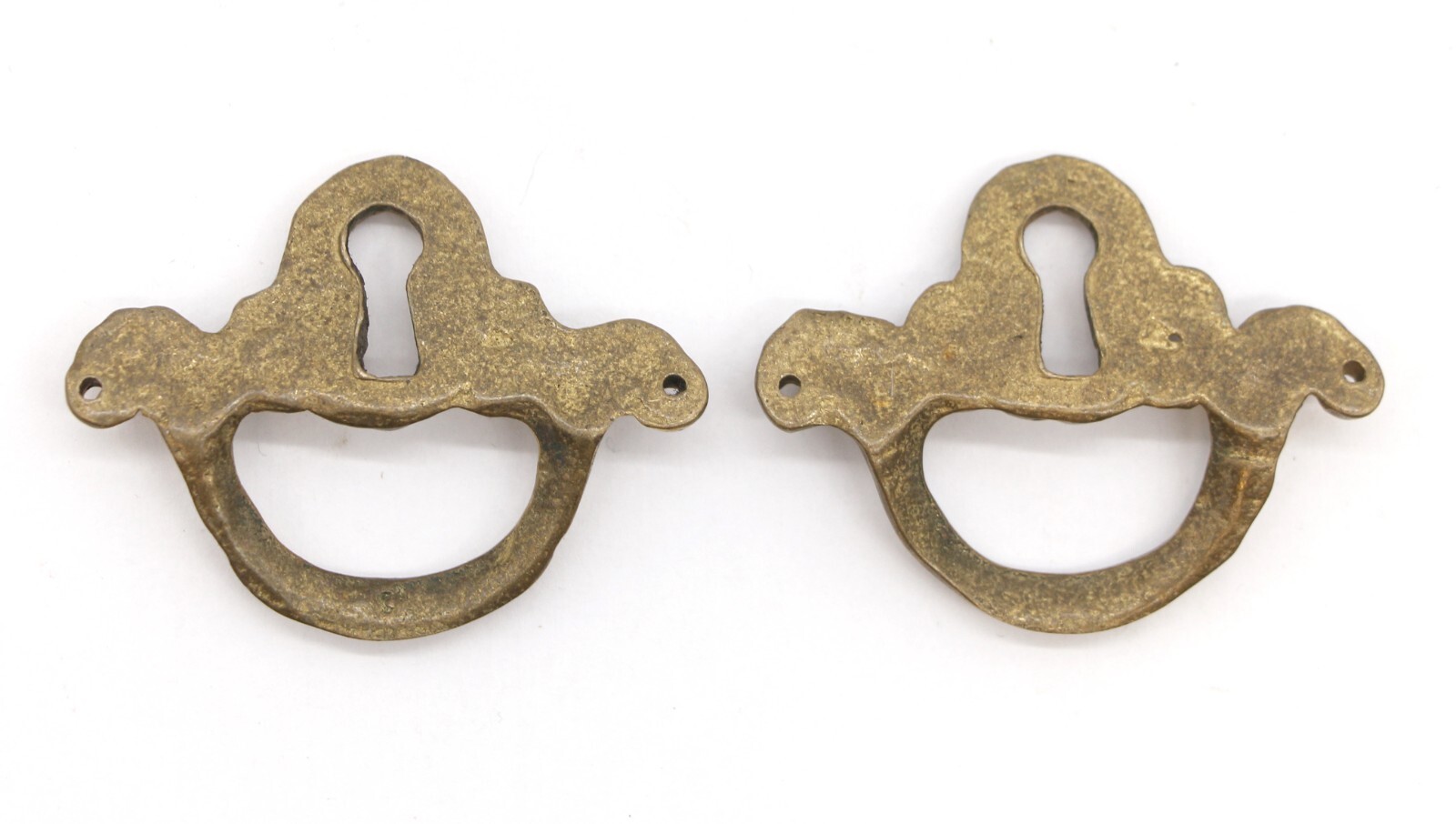 Pair of Traditional 2 in. Brass Keyhole Drawer Pulls