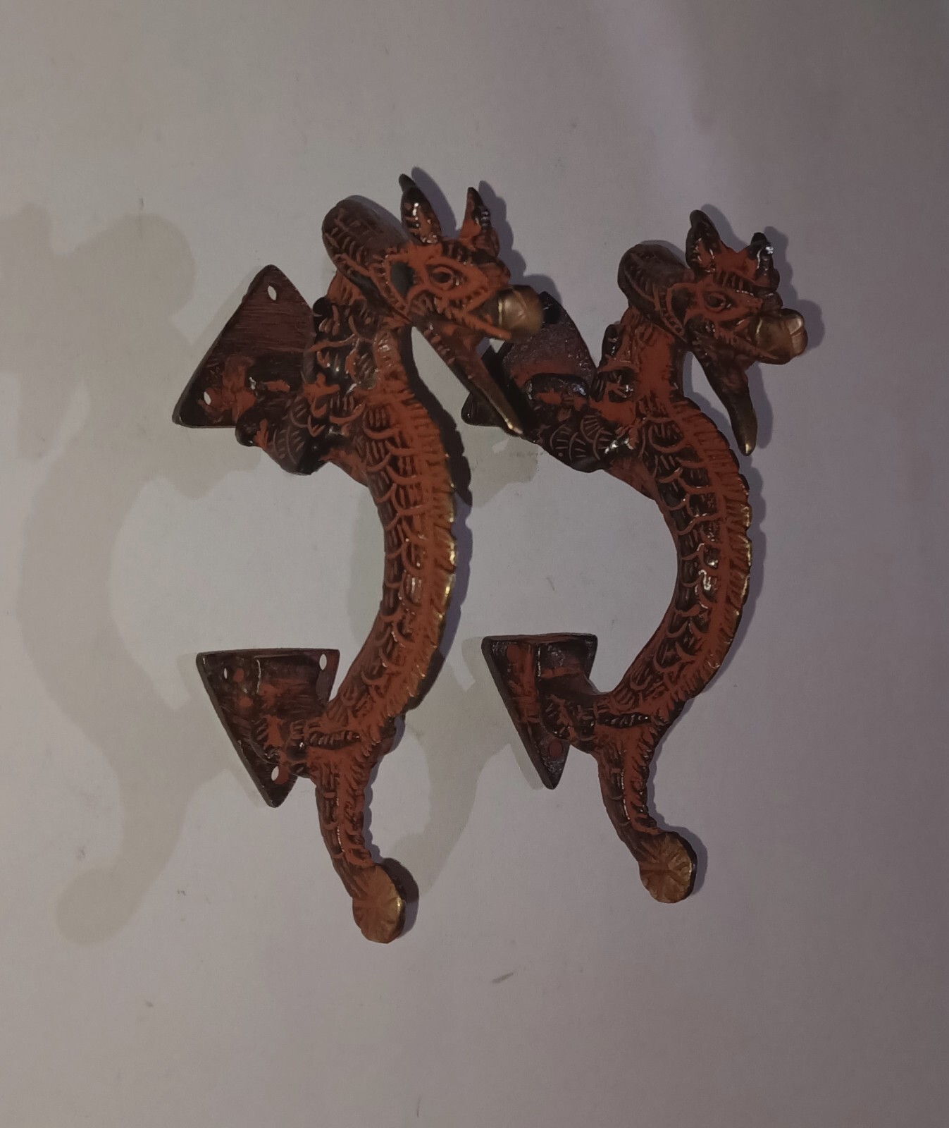 Dragon Shape Door Pull Handmade Doorware Handle Mythological Creature HK