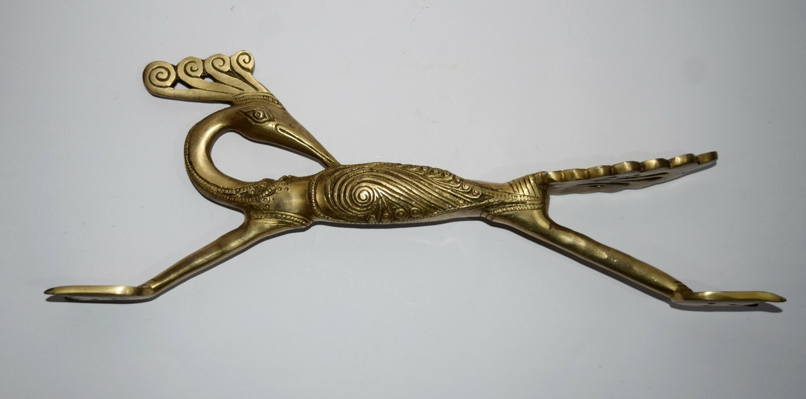 16” Inches Congo Peafowl Handle Brass Art Peacock Door Pull Entrance Décor GTX