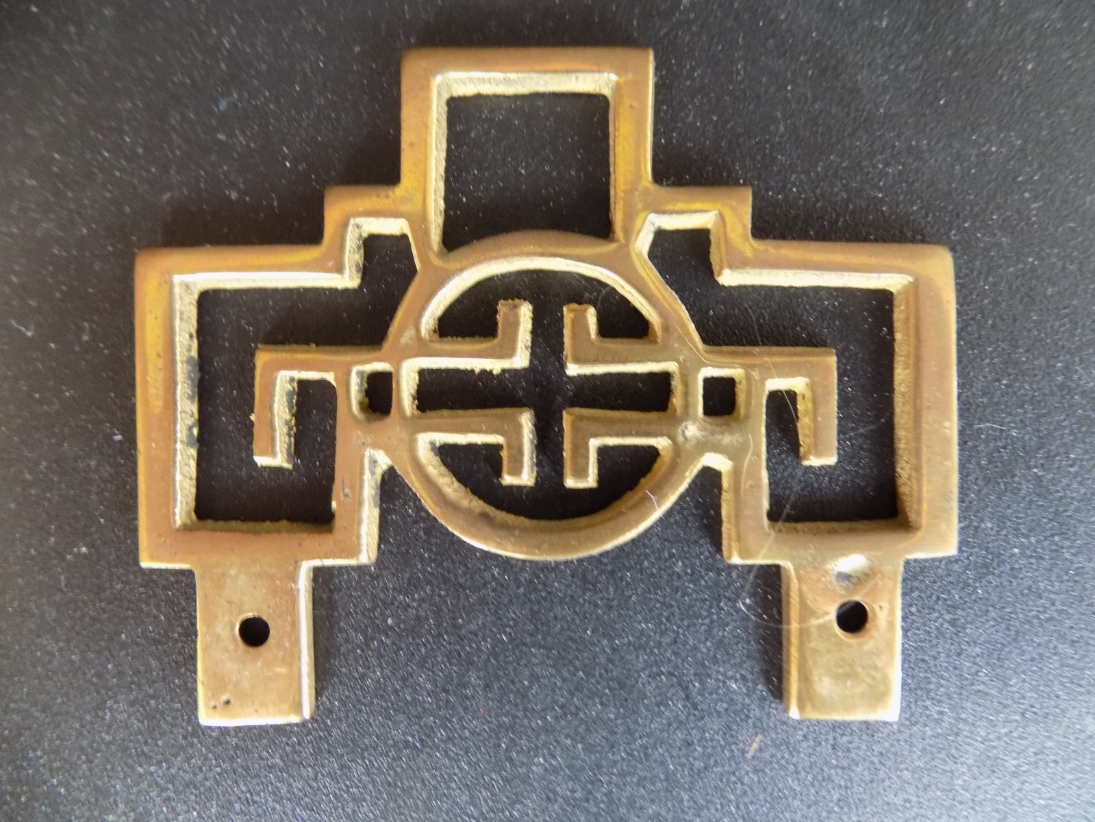 Vintage Set of 4 Brass Furniture Decorations With Brass Screws