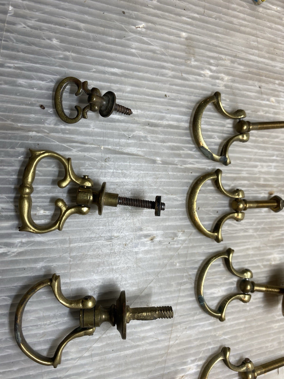 Vintage Lot Of 14 Drop Pulls Various Styles And Sizes