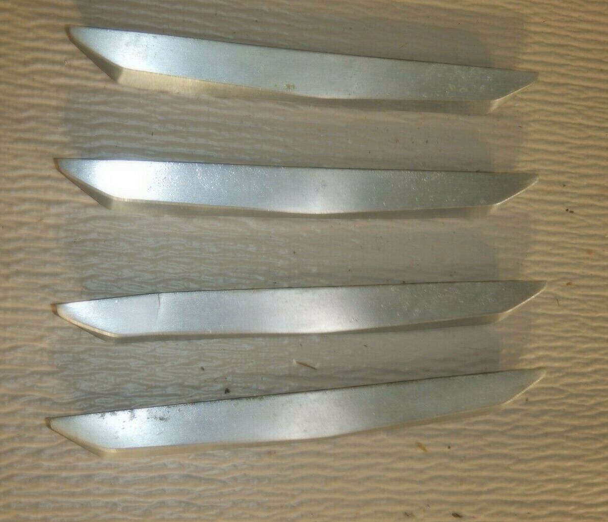 Set 4 Vintage Metal 7″ wide Drawer Pulls Stainless steel 4″ Center mount