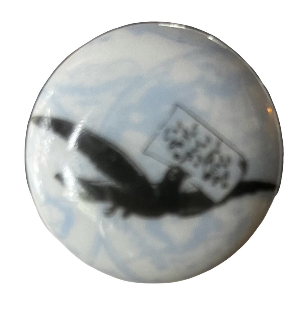 Porcelain Drawer/Cabinet Pulls: Vintage Bluish With A Black Raven & Music Notes