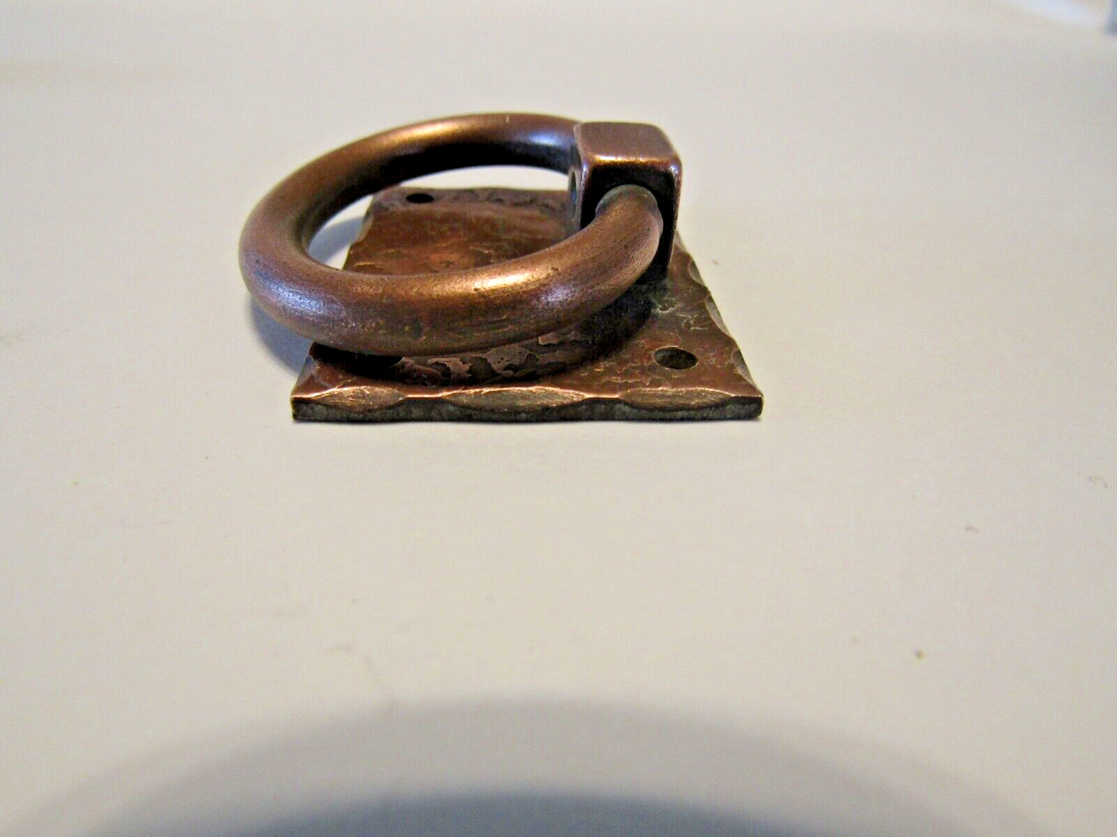 Vintage Copper Drop Ring Drawer Finger Pull Cabinet Door Handle Stanley