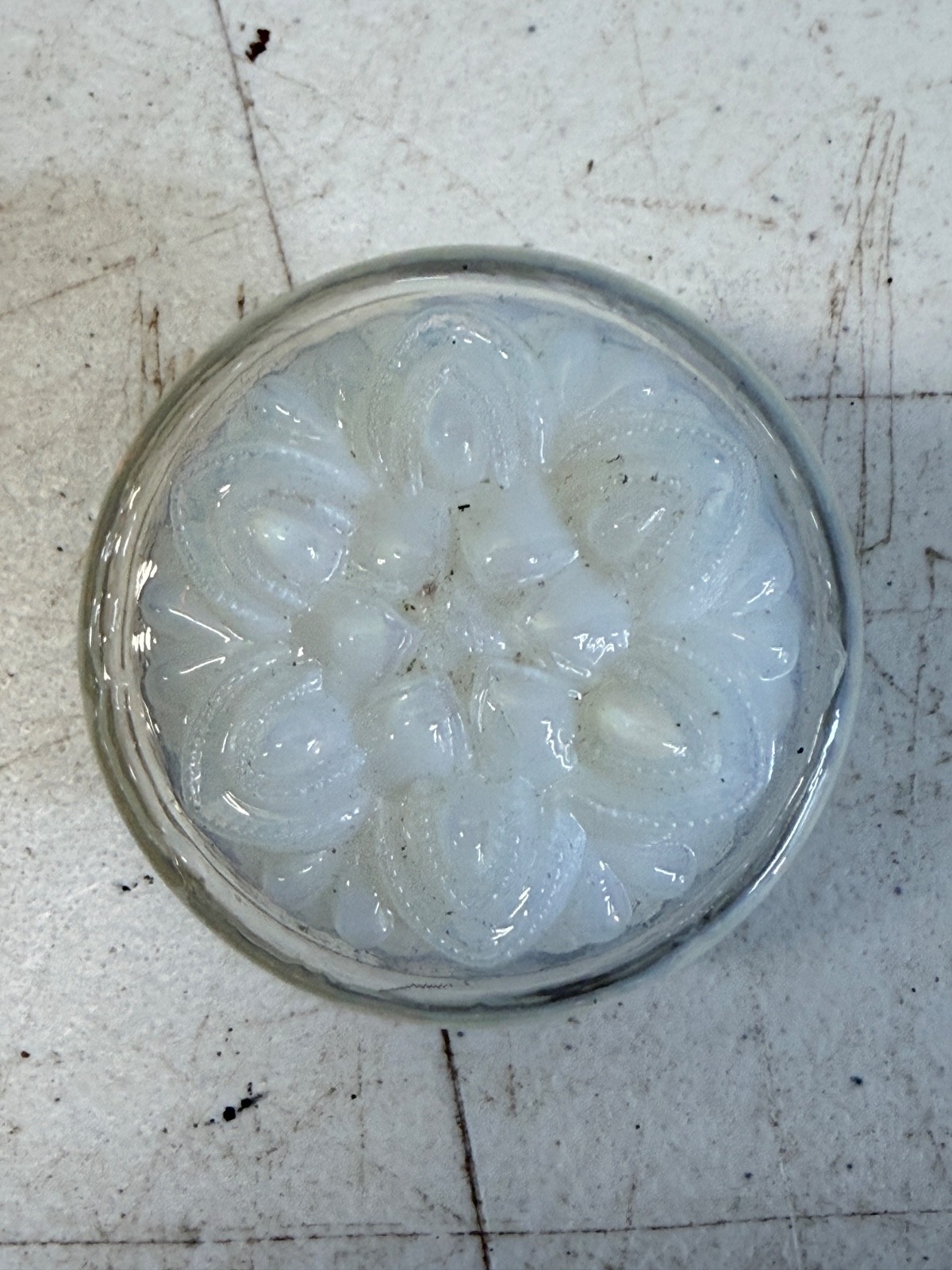 antique empire pressed glass opalescent knobs set 8 classical 1820 sheraton