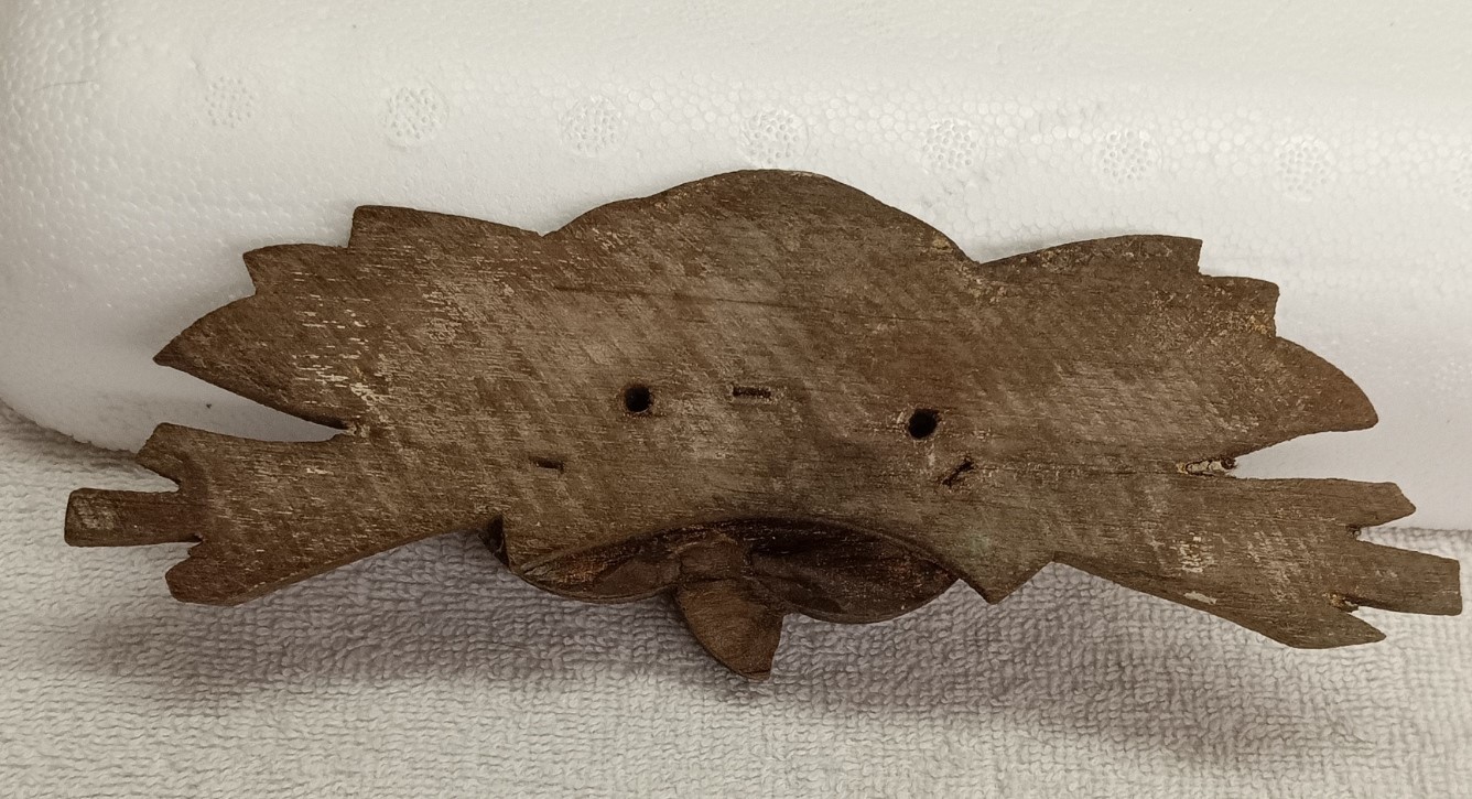 ANTIQUE WALNUT CARVED LEAF, FRUIT AND NUT PATTERN DRAWER, BIN, DOOR, HANDLE