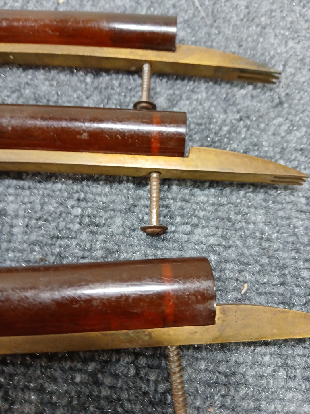 Vintage ANTIQUE Butterscotch Amber Bakelite Drawer Pulls Art Deco Brown