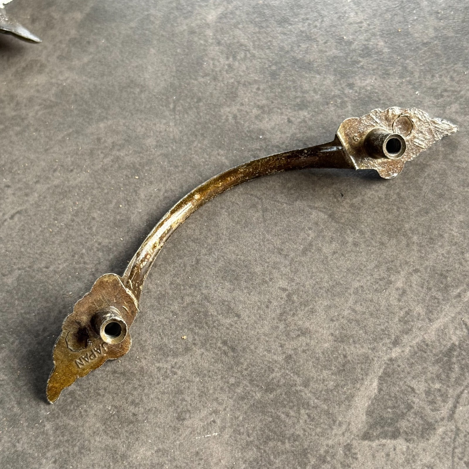 Brass Drawer Handle Pulls, Vintage Japan Art Nouveau Style – Set of 12