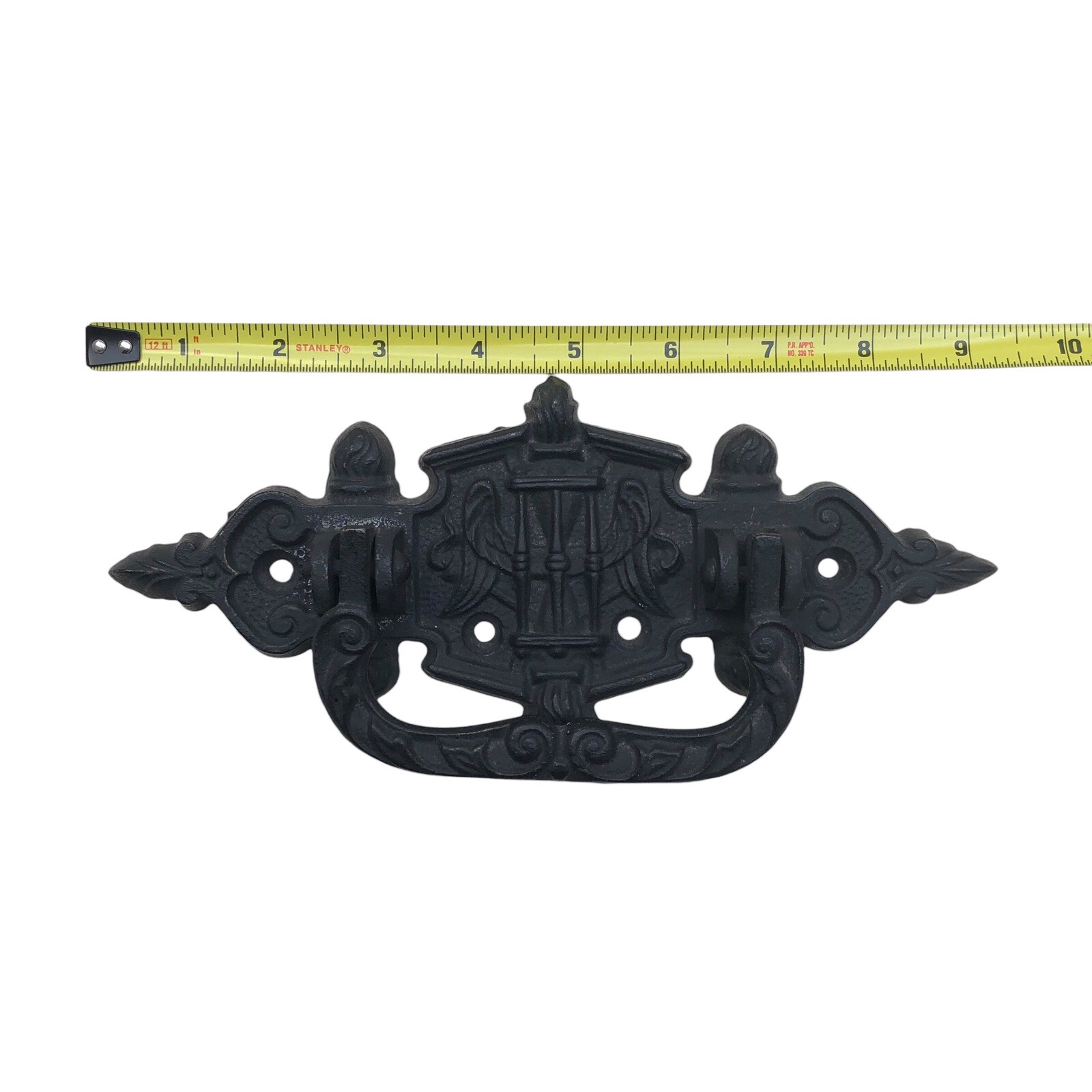 FRENCH DRAWER PULL – Antique Gothic Victorian Cast Iron Eastlake Coffin HEAVY!