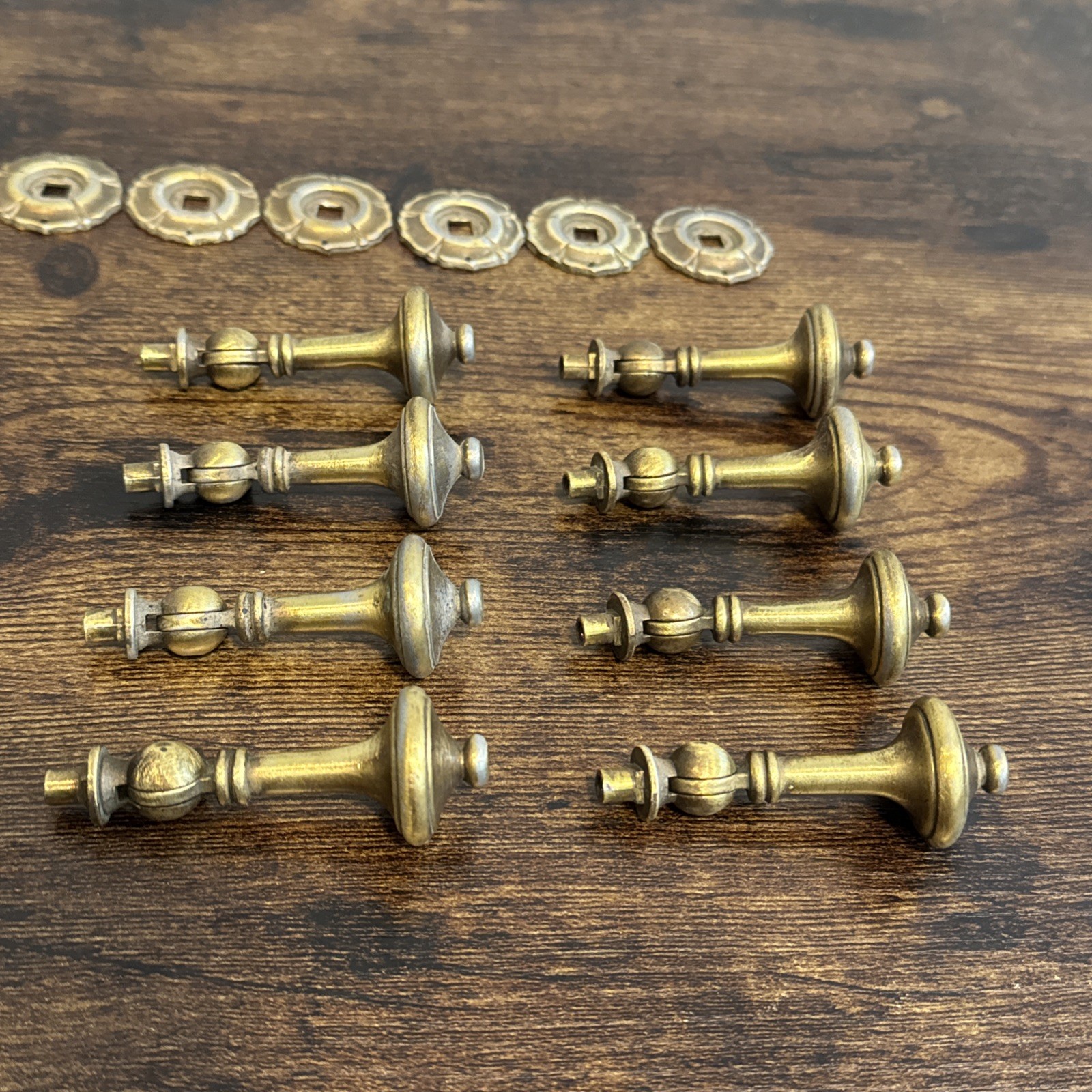 Drexel Esperanto Drawer Pulls (8) Teardrop Dresser Nightstand Backplate Vintage