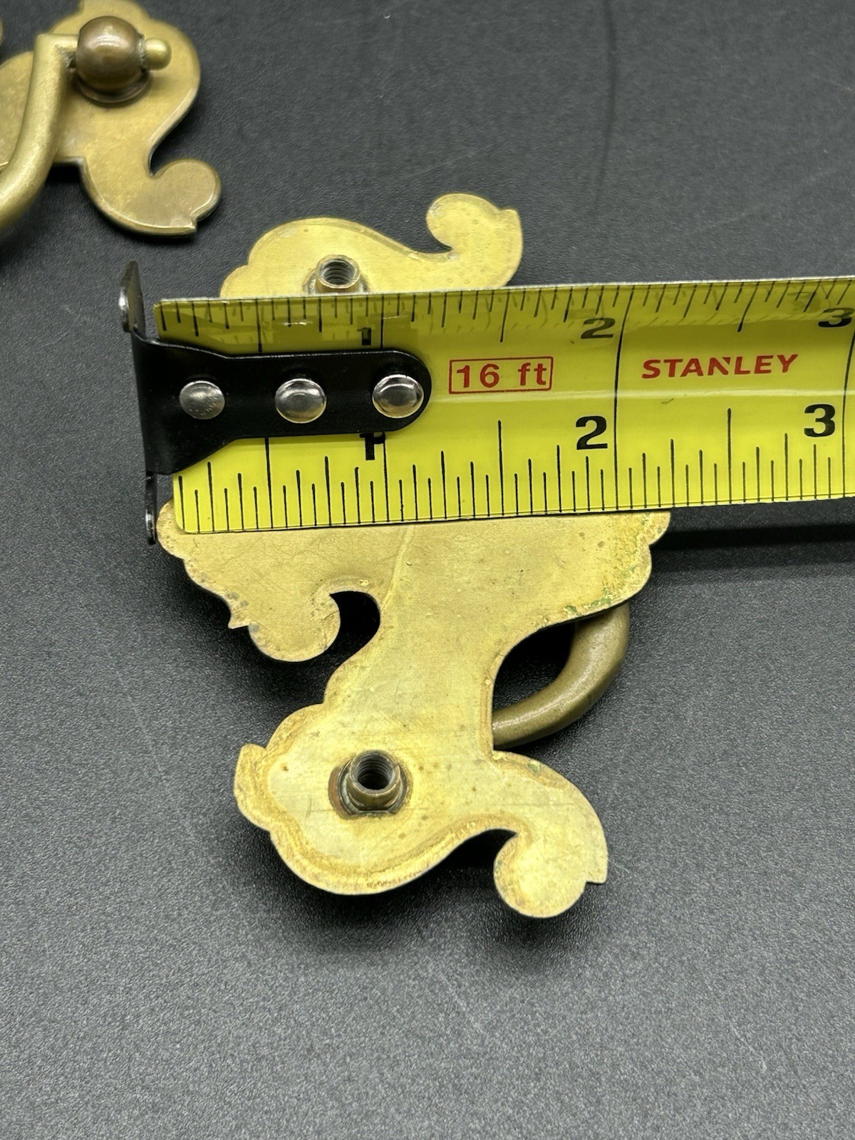 Ethan Allen Heirloom Vintage Brass Bail Handle Drawer Pulls X8 No Hardware