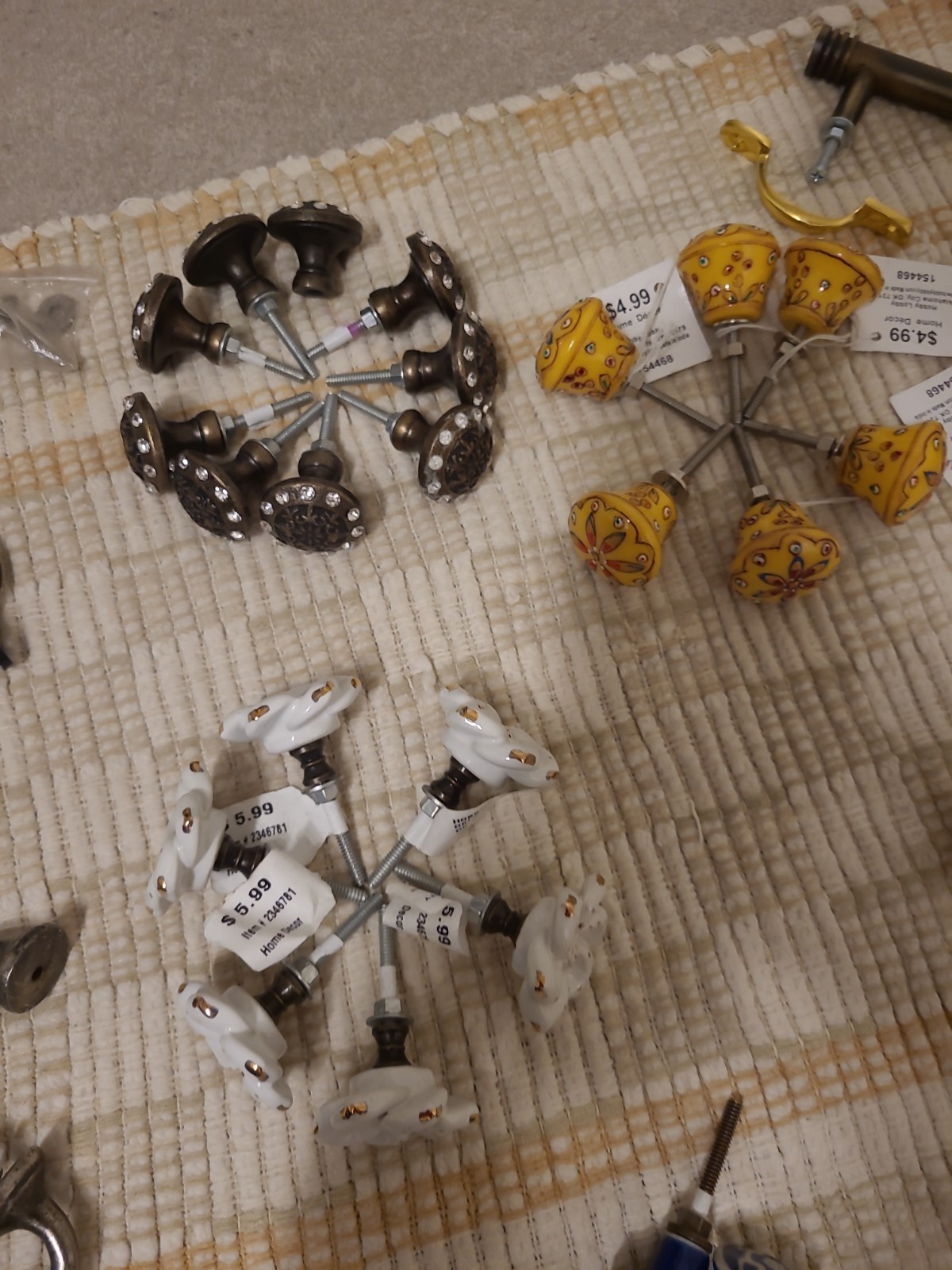 Antique Door Knobs, Drawer Pulls, and Miscellaneous Hardware Set