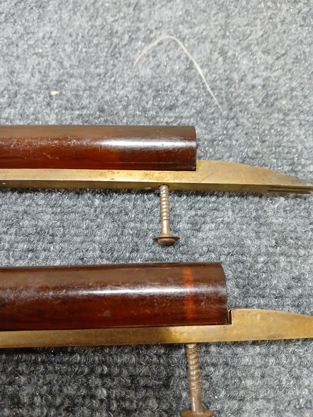 Vintage ANTIQUE Butterscotch Amber Bakelite Drawer Pulls Art Deco Brown