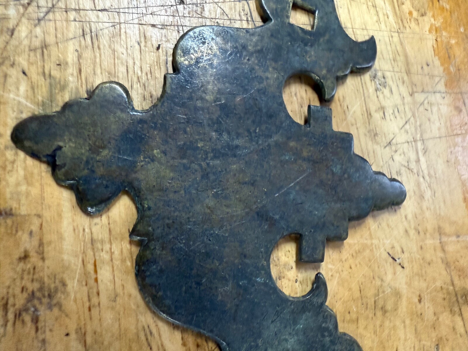 antique batwing chippendale brass period pair