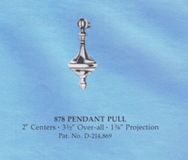 2~Ajax #878 Pendant Pull Silver Gun Metal Finish NOS Lot Of 2