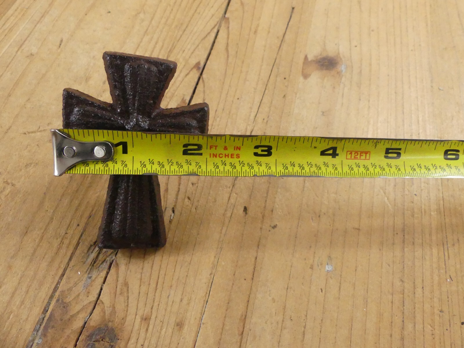 5 CAST IRON CROSSES W/ SCREWS DRAWER CABINET PULLS HANDLES DRESSER CROSSES