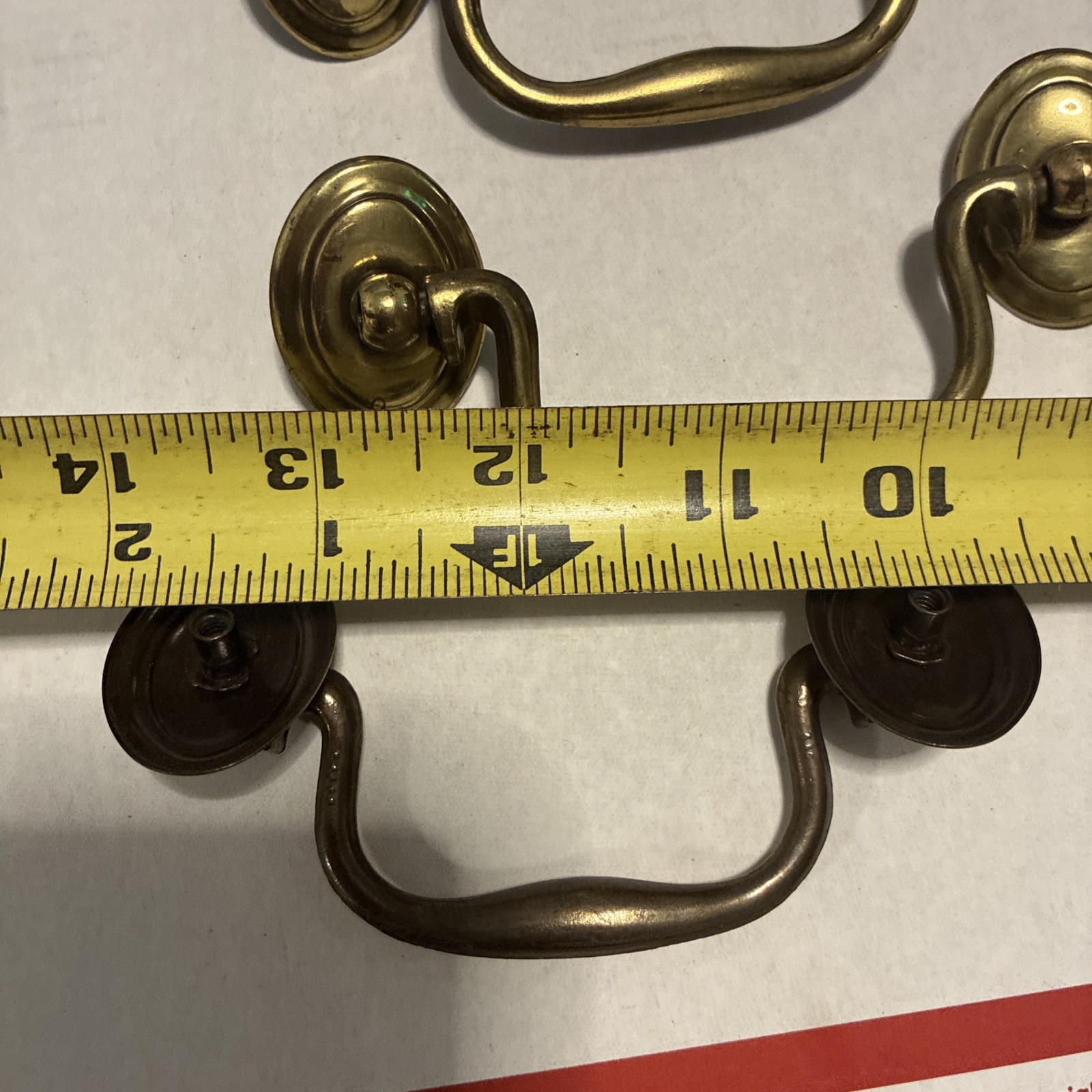 5pcsDrexel Esperanto Drawer Pull Tall Dresser Brass Vintage Drop Bail MCM Handle