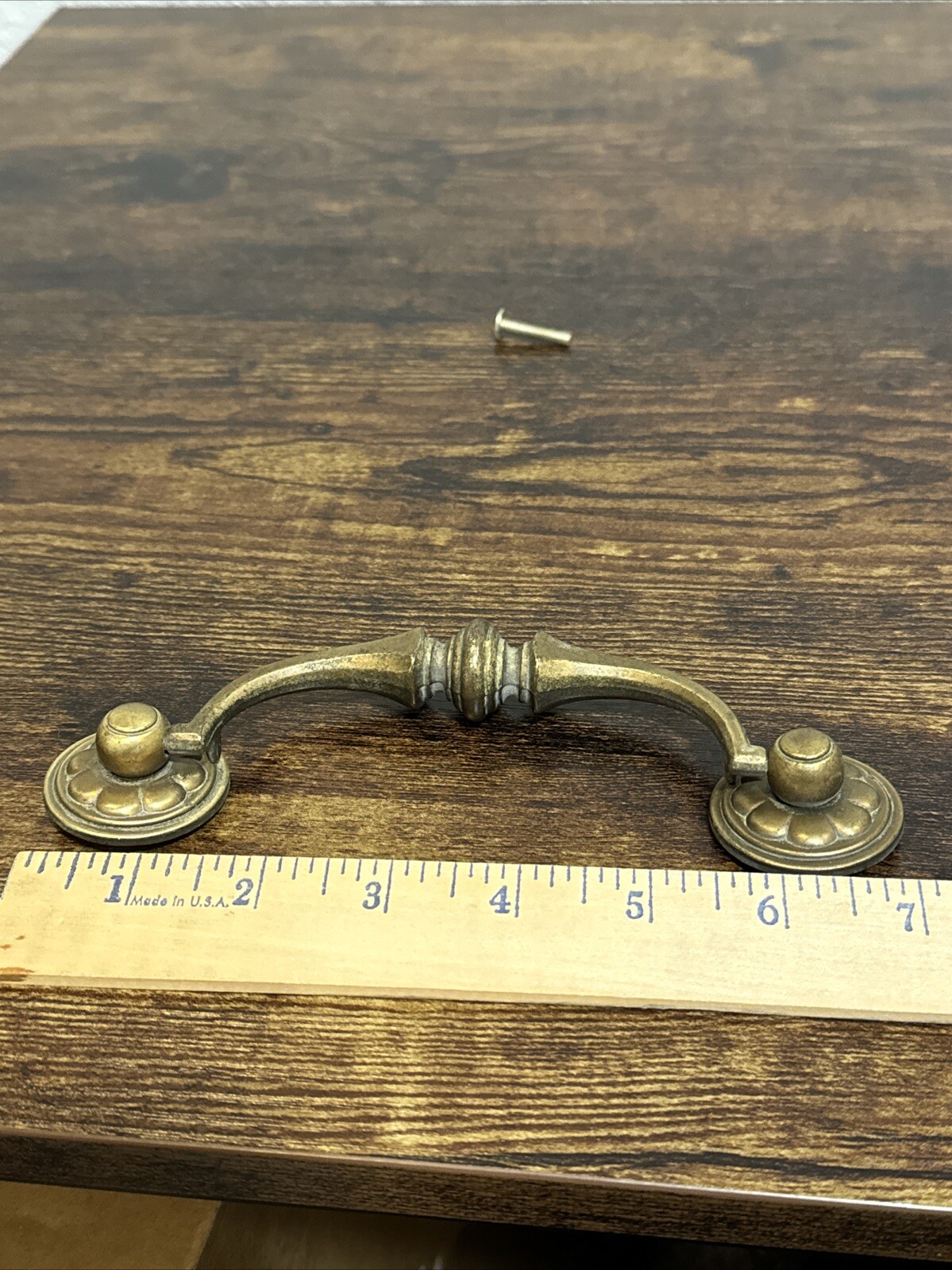 Drexel Esperanto Drawer Pull Tall Dresser Brass Vintage Drop Bail MCM Handle