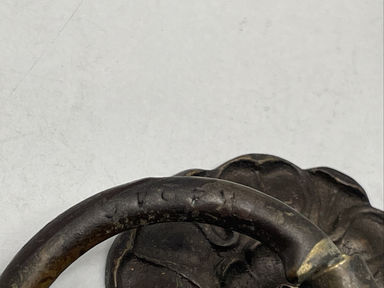 Vintage Bronze Drop Ring Knobs Pulls Handles for Cabinet Drawer Set Of 2