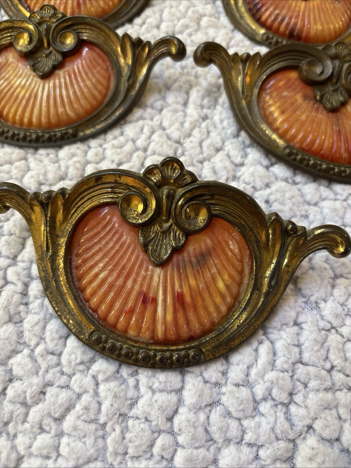 Antique Keeler Brass Co. Bakelite Drawer Pulls Handles Lot Of 9