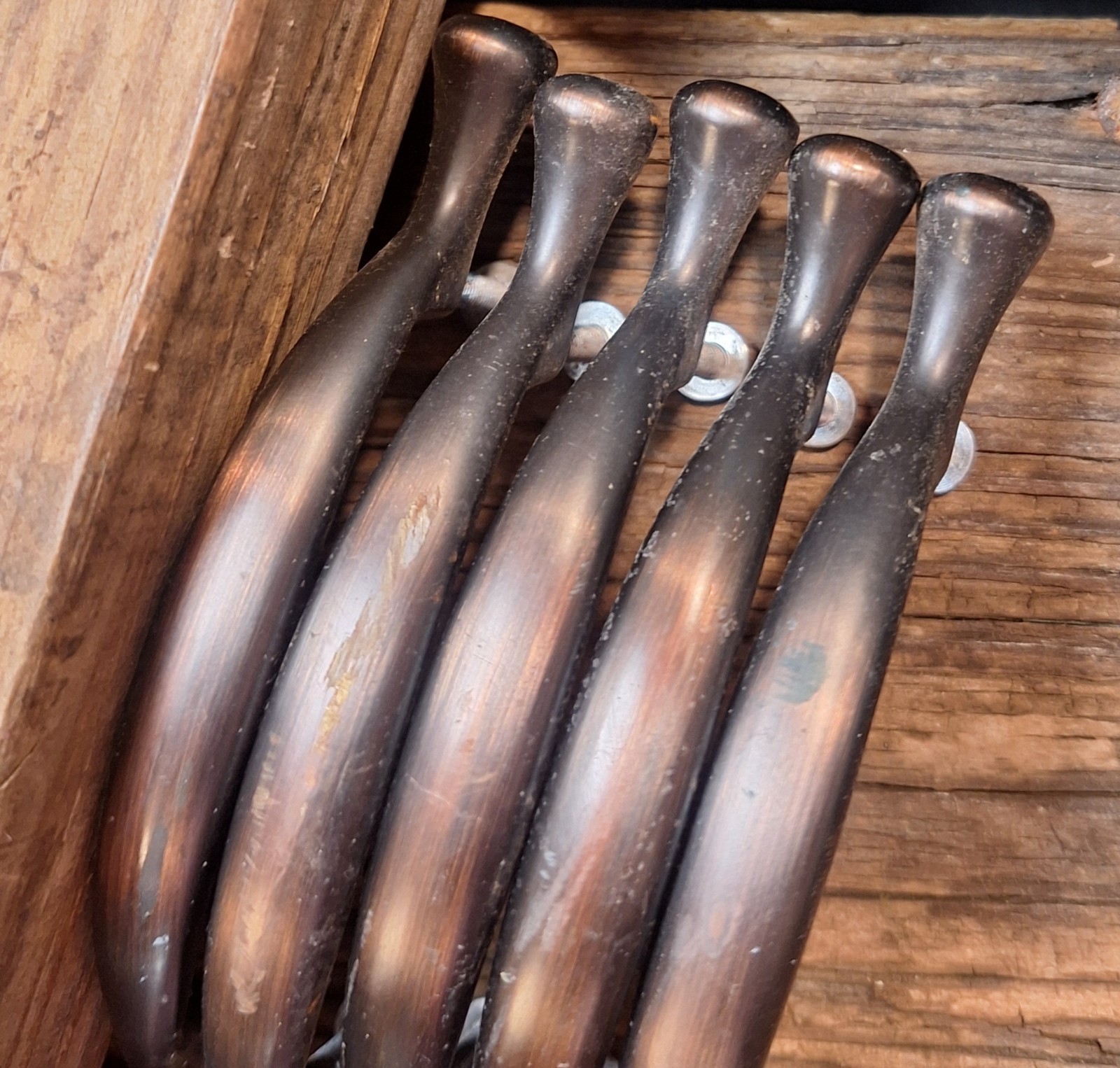 5 Vintage Bronze Tone Aluminum Drawer/Cabinet Handle Drawer Pull Knobs