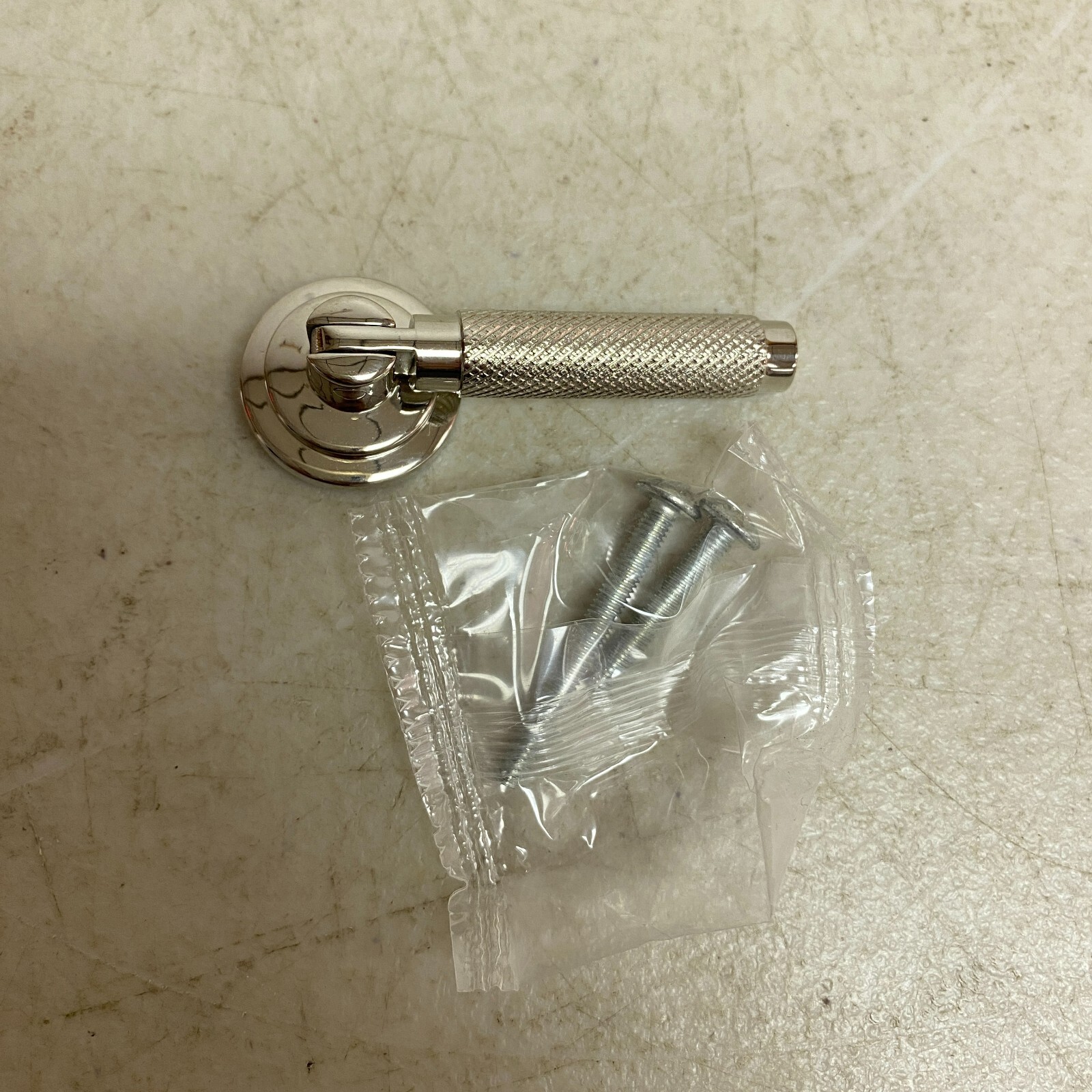 SIGNATURE HARDWARE ARELES BRASS KNURLED DROP PULL-POLISHED NICKEL