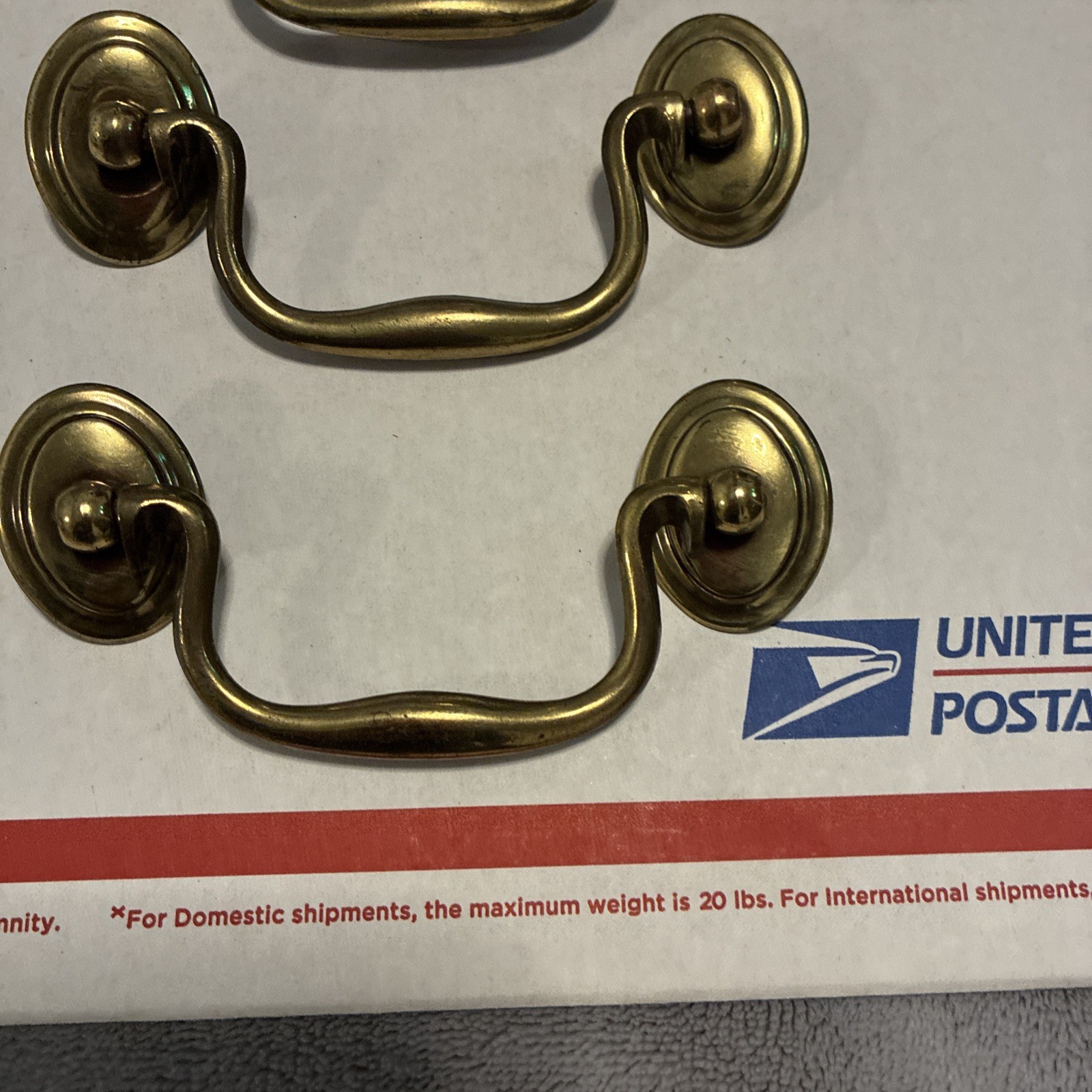 5pcsDrexel Esperanto Drawer Pull Tall Dresser Brass Vintage Drop Bail MCM Handle