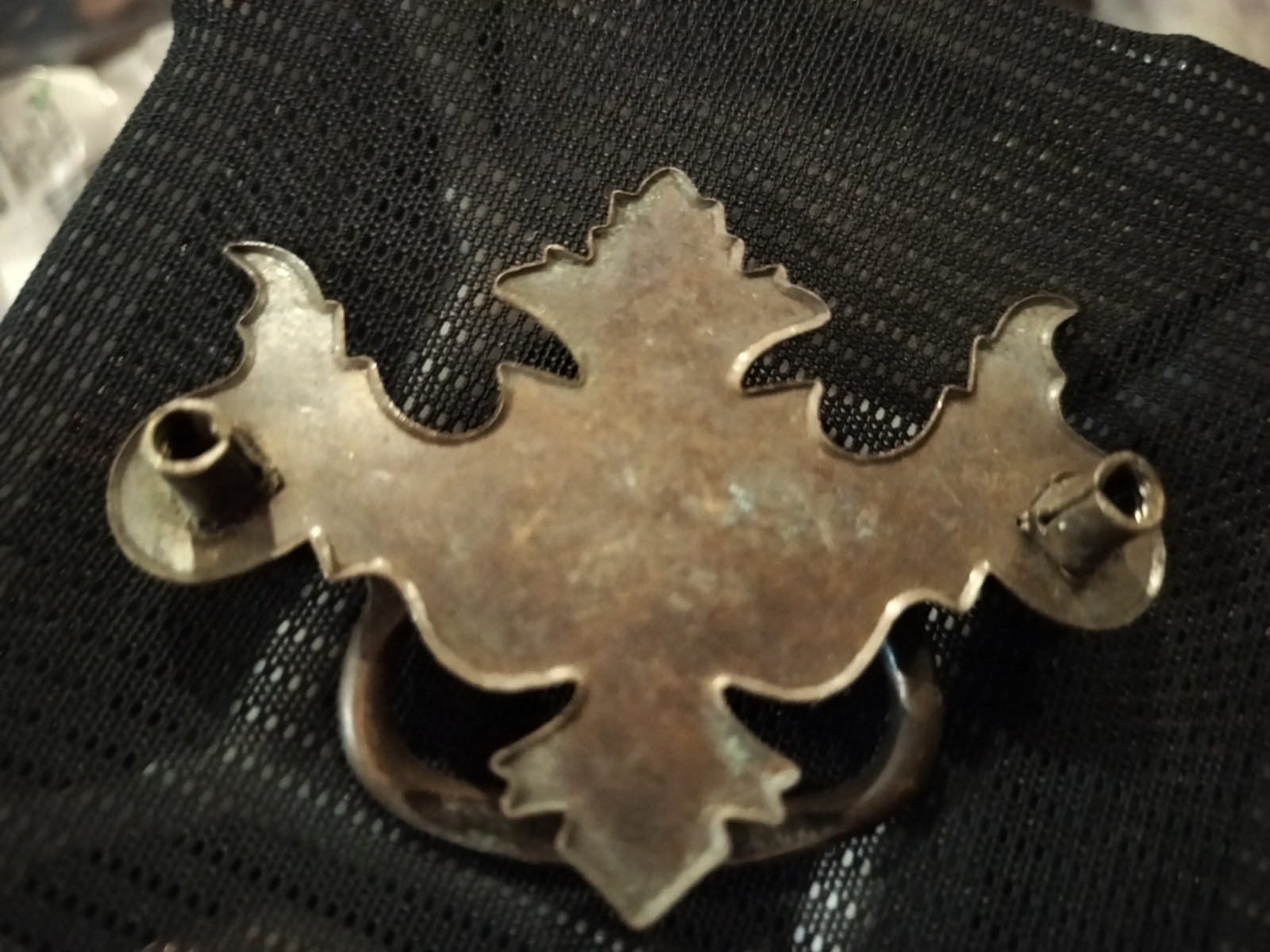 Vintage Brass Door Knocker/Chippendale Style Drawer Pull Handle 2.5″ Mount Width