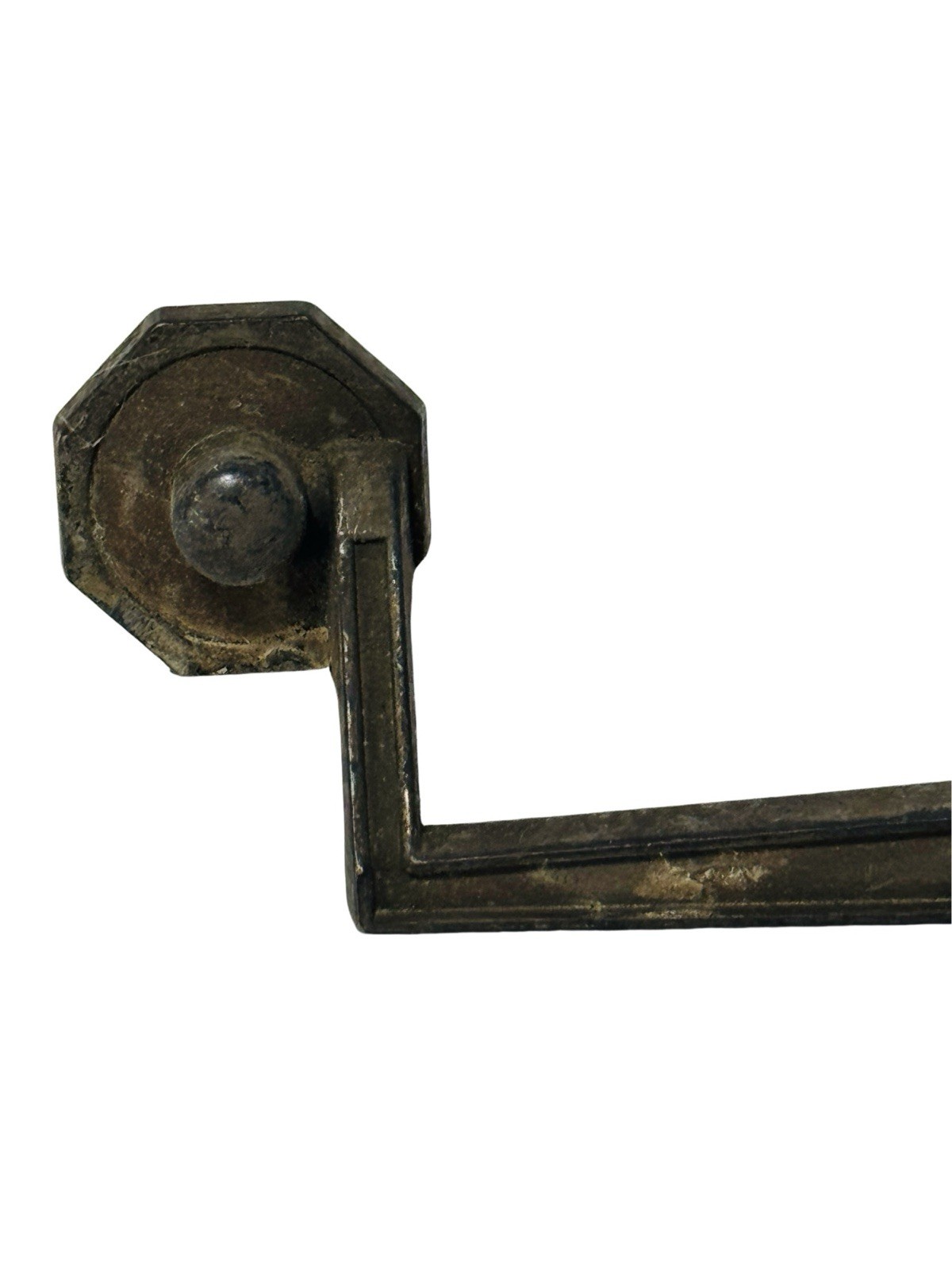 Depression Era Dresser Drawer Pull 5.5” Hexagon Mounts Original Flathead Screws