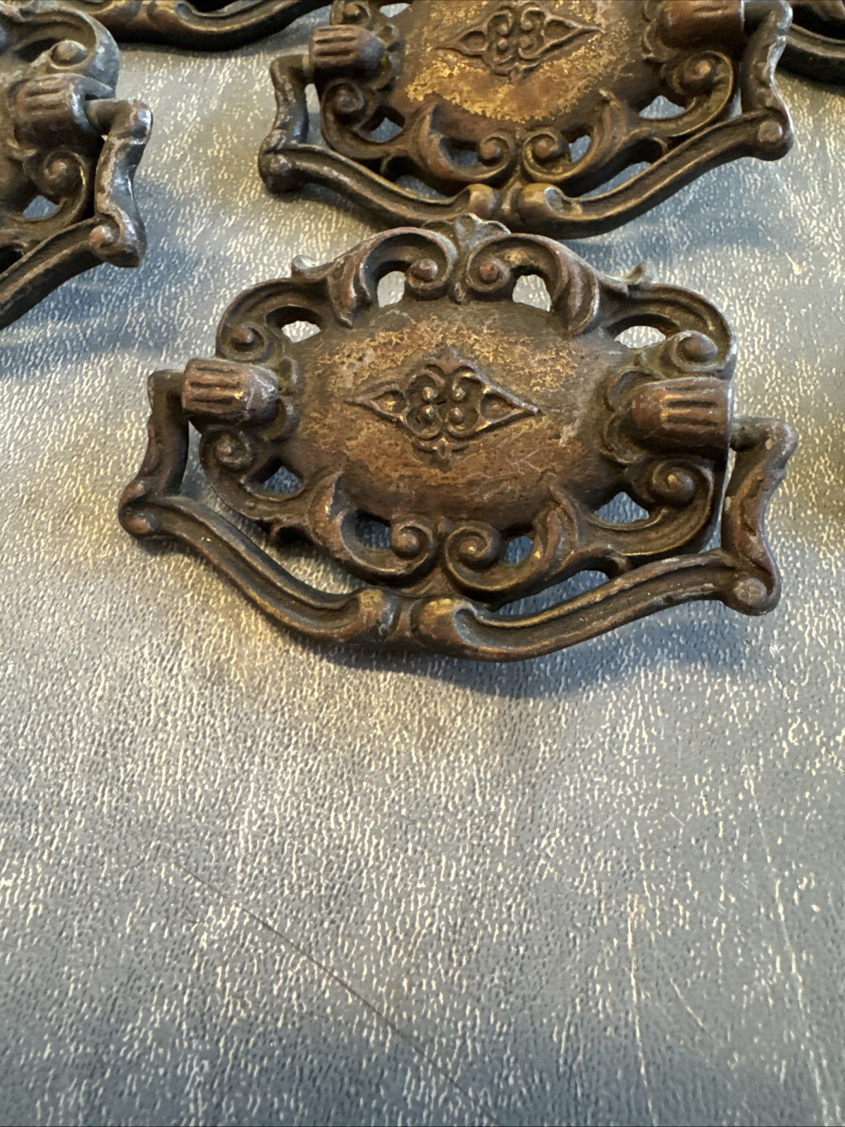 1920s Spanish drawer pulls 6pc