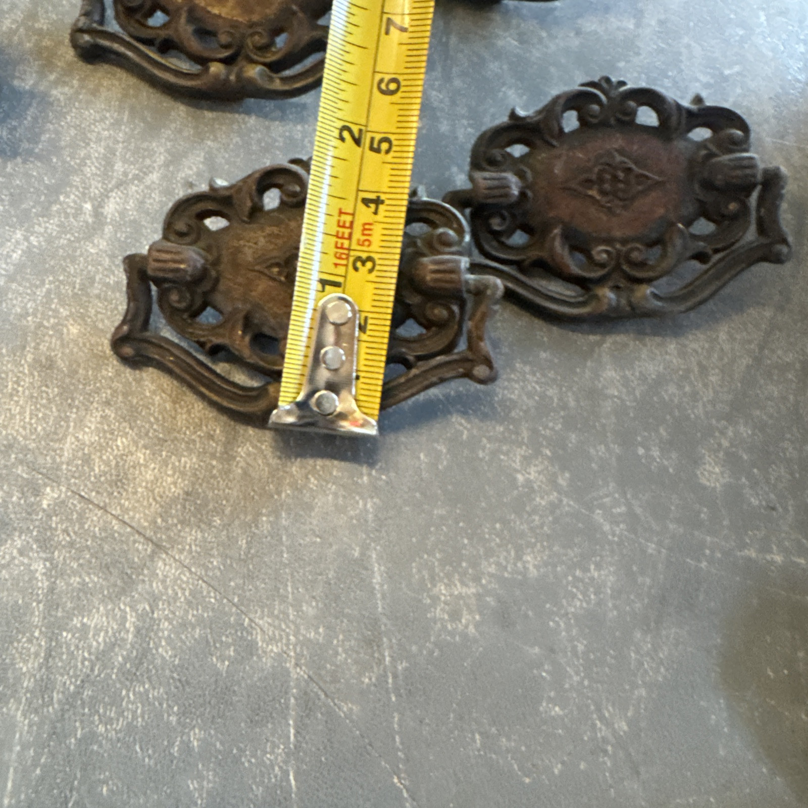 1920s Spanish drawer pulls 6pc