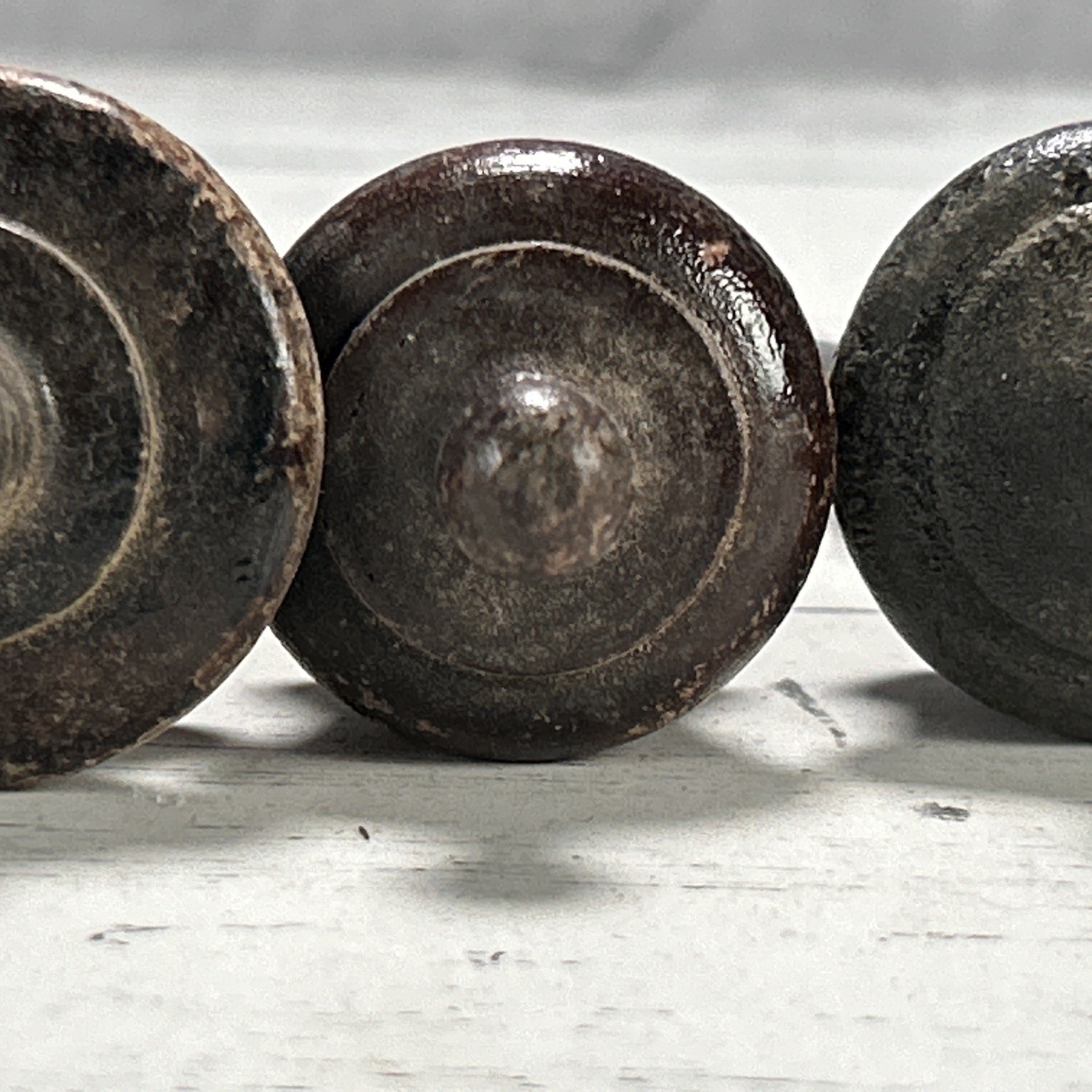 Vintage Drawer Pulls Lot 3 Wood 1 Solid Metal 1920s-1950s Architectural Salvage