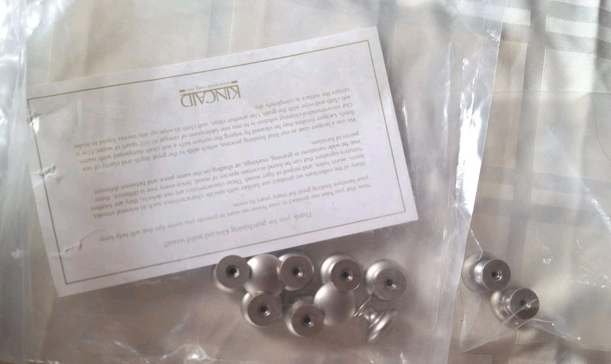 Kincaid Drawer Knobs Brushed Nickel Lot of 11, No Mounting Bolts, New