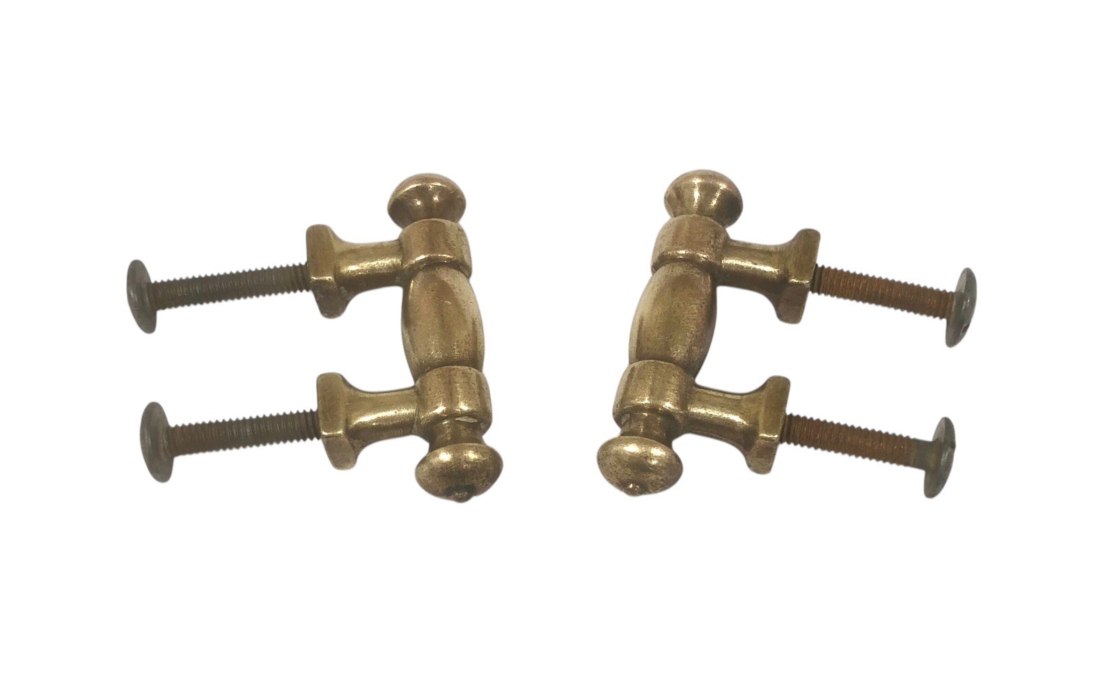 Vintage Drexel Esperanto MCM Dresser Brass Gold Door Pulls Set Of 2 W/ Screws