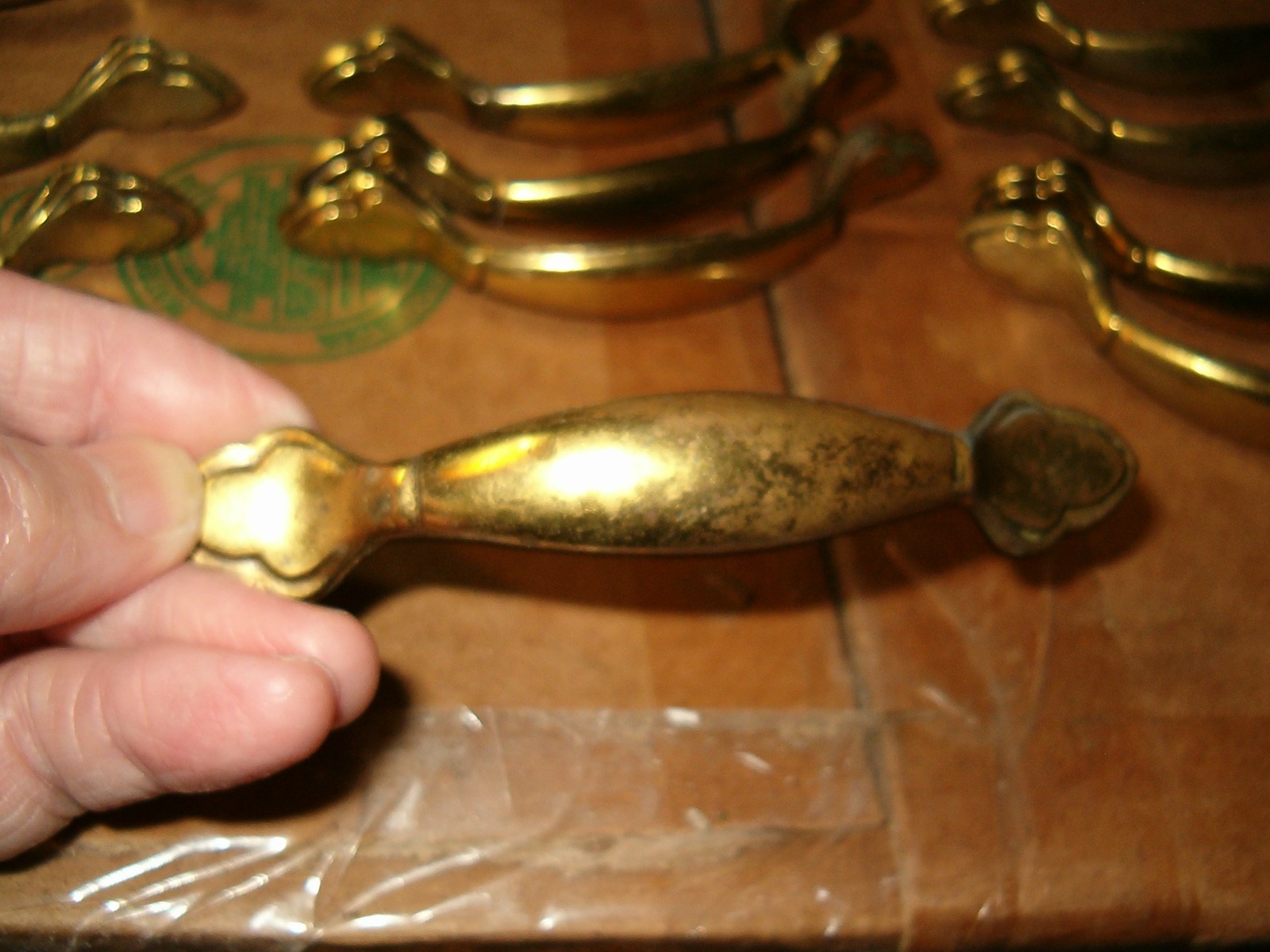 12 Keeler KBC N18224 Drawer 1950s Acorn Pull Handle Polished Brass 3″ Centers