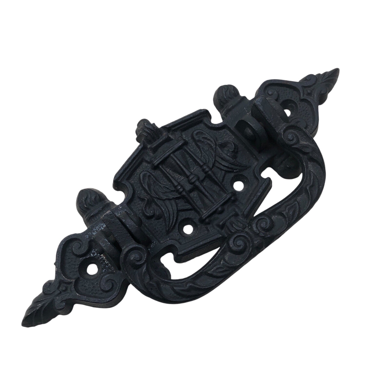 FRENCH DRAWER PULL – Antique Gothic Victorian Cast Iron Eastlake Coffin HEAVY!